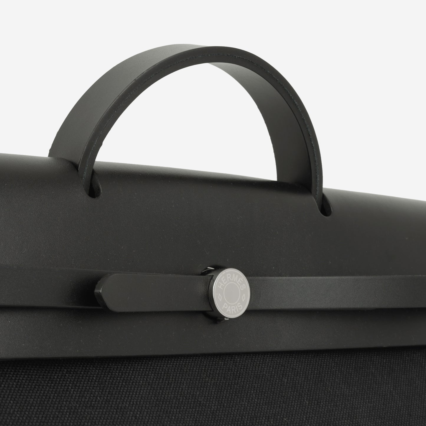 Hermès Herbag 39 - Black Canvas / Hunter | Palladium Hardware