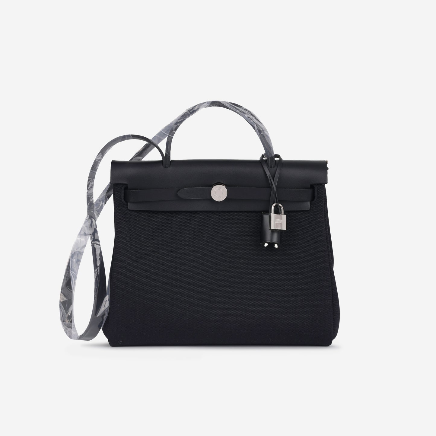 Hermès Herbag 31 - Black Canvas / Hunter | Palladium Hardware
