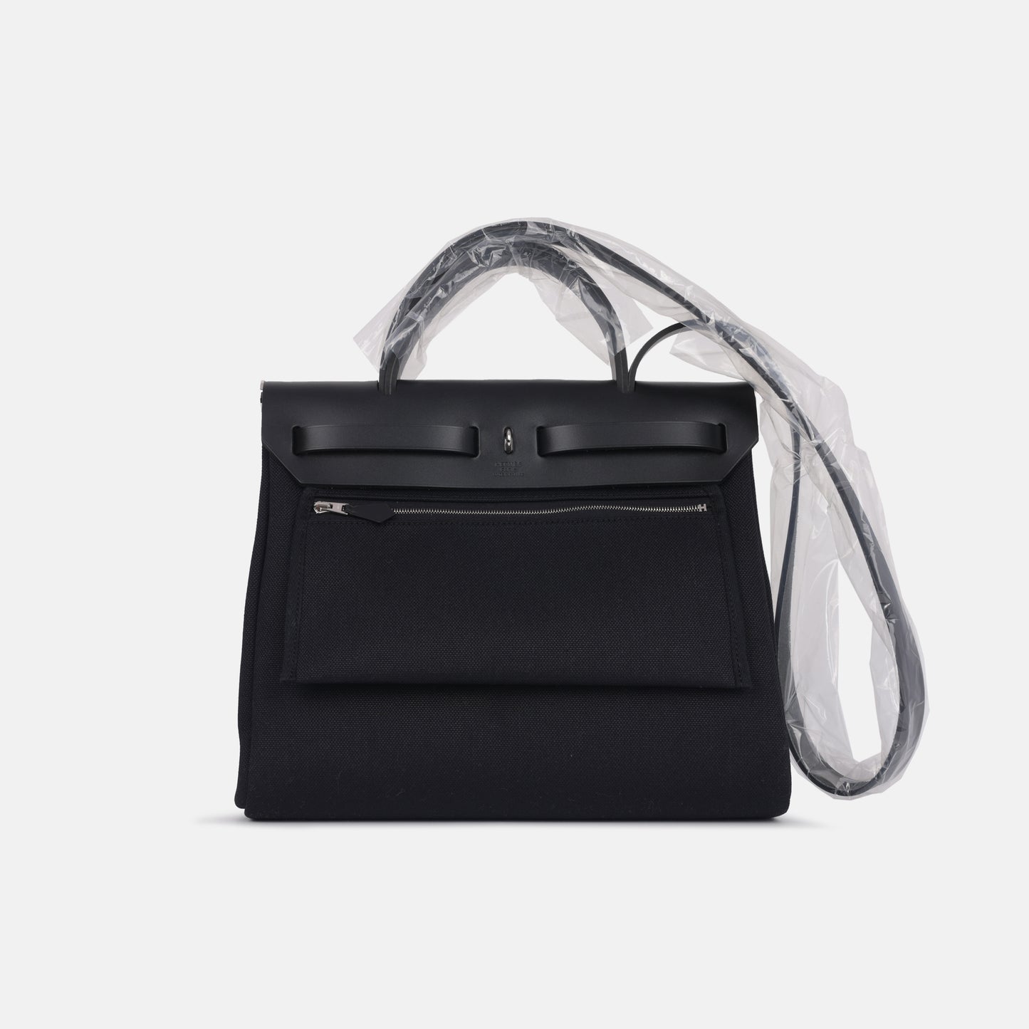 Hermès Herbag 31 - Black Canvas / Hunter | Palladium Hardware