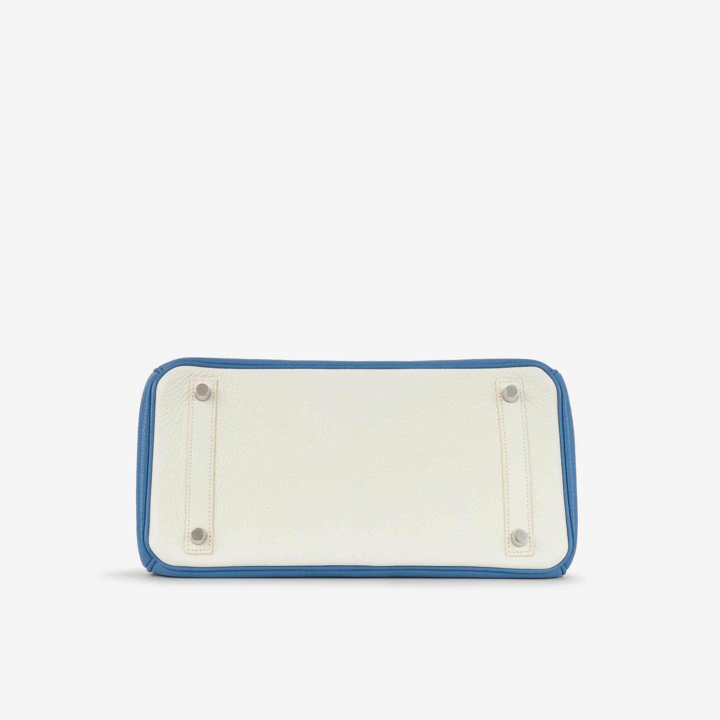 Birkin 30 Eclat - Bleu Mykonos / Blanc