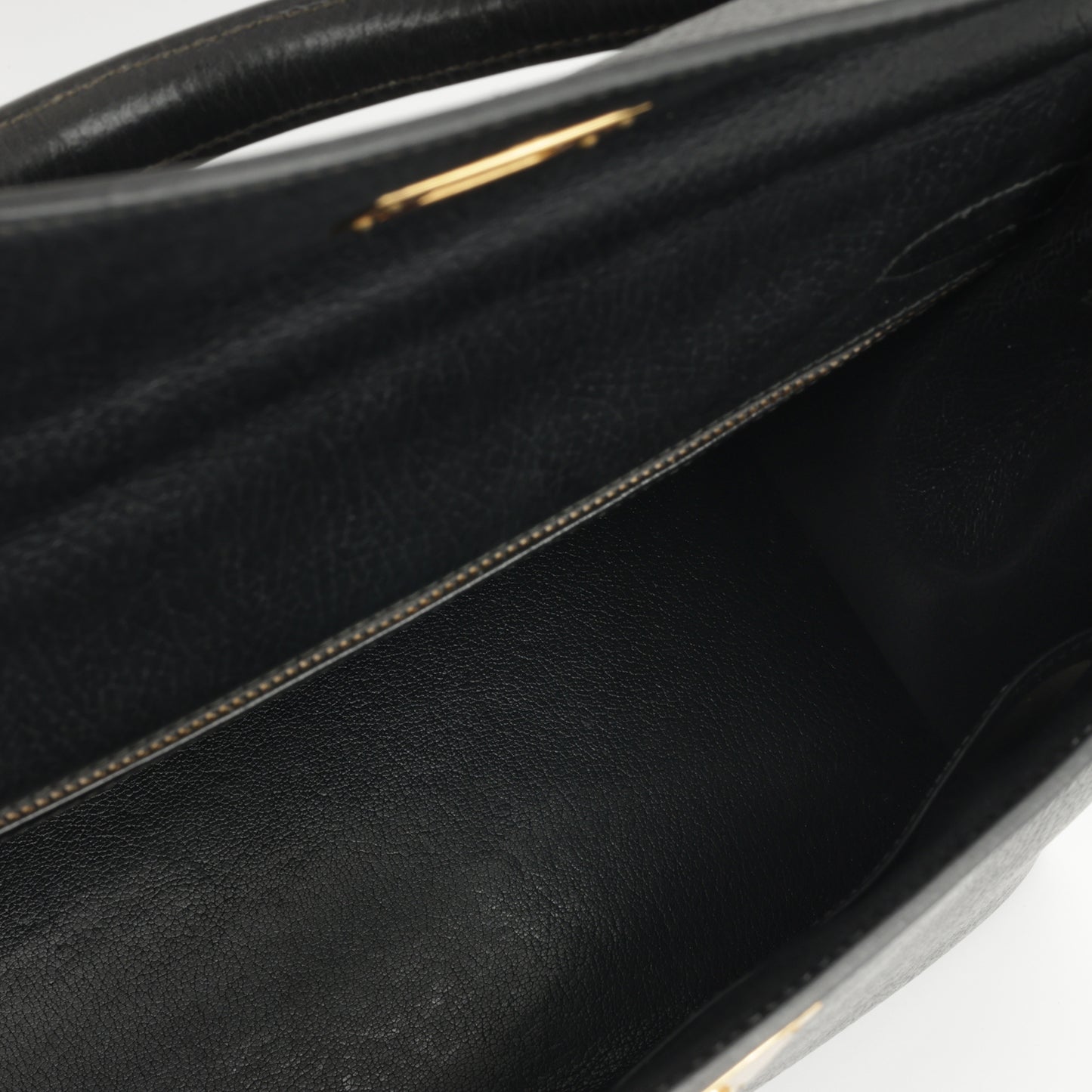 Hermès Kelly 32 - Noir Fjord | Gold Hardware