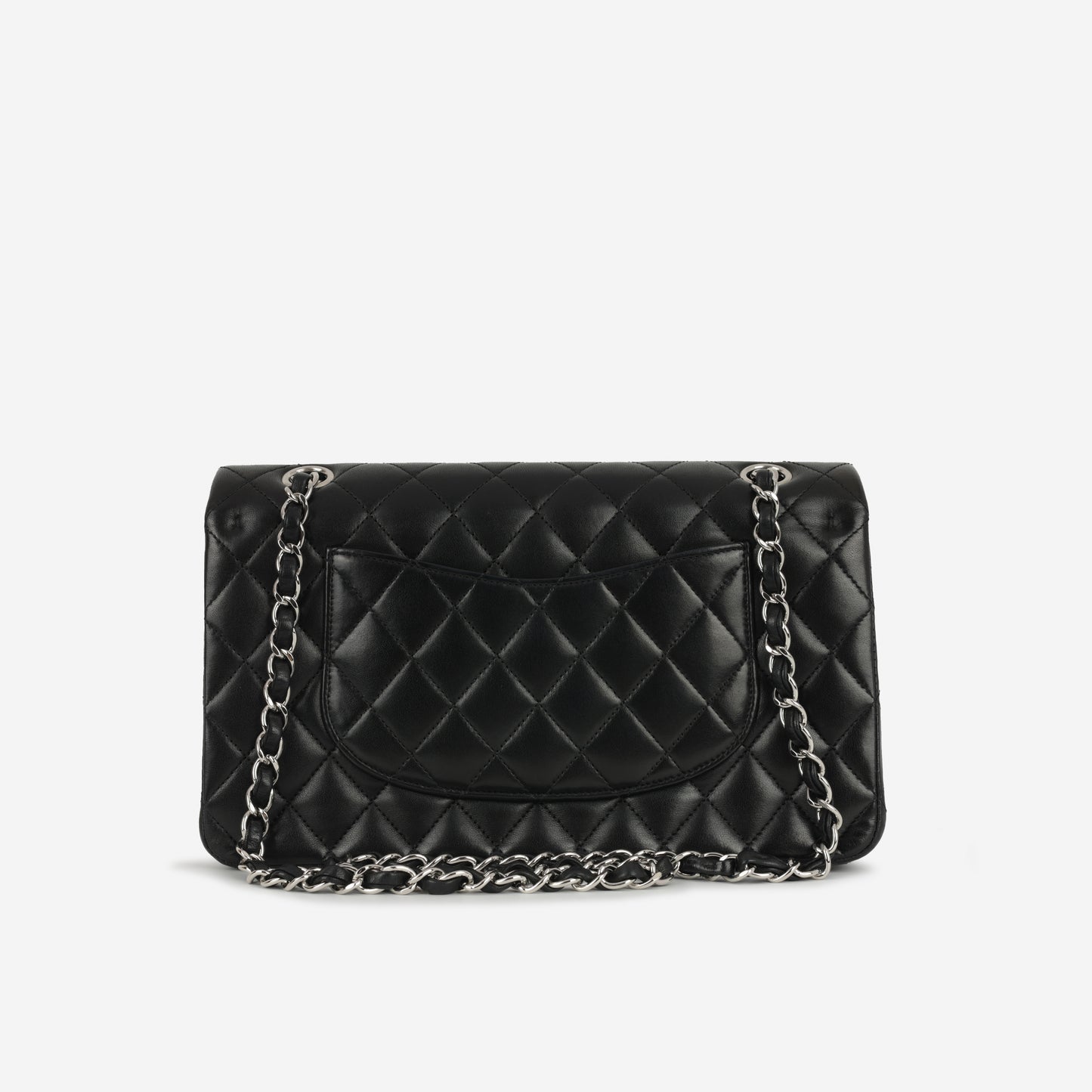 Chanel Medium Classic Flap - Black Lambskin | Silver Hardware