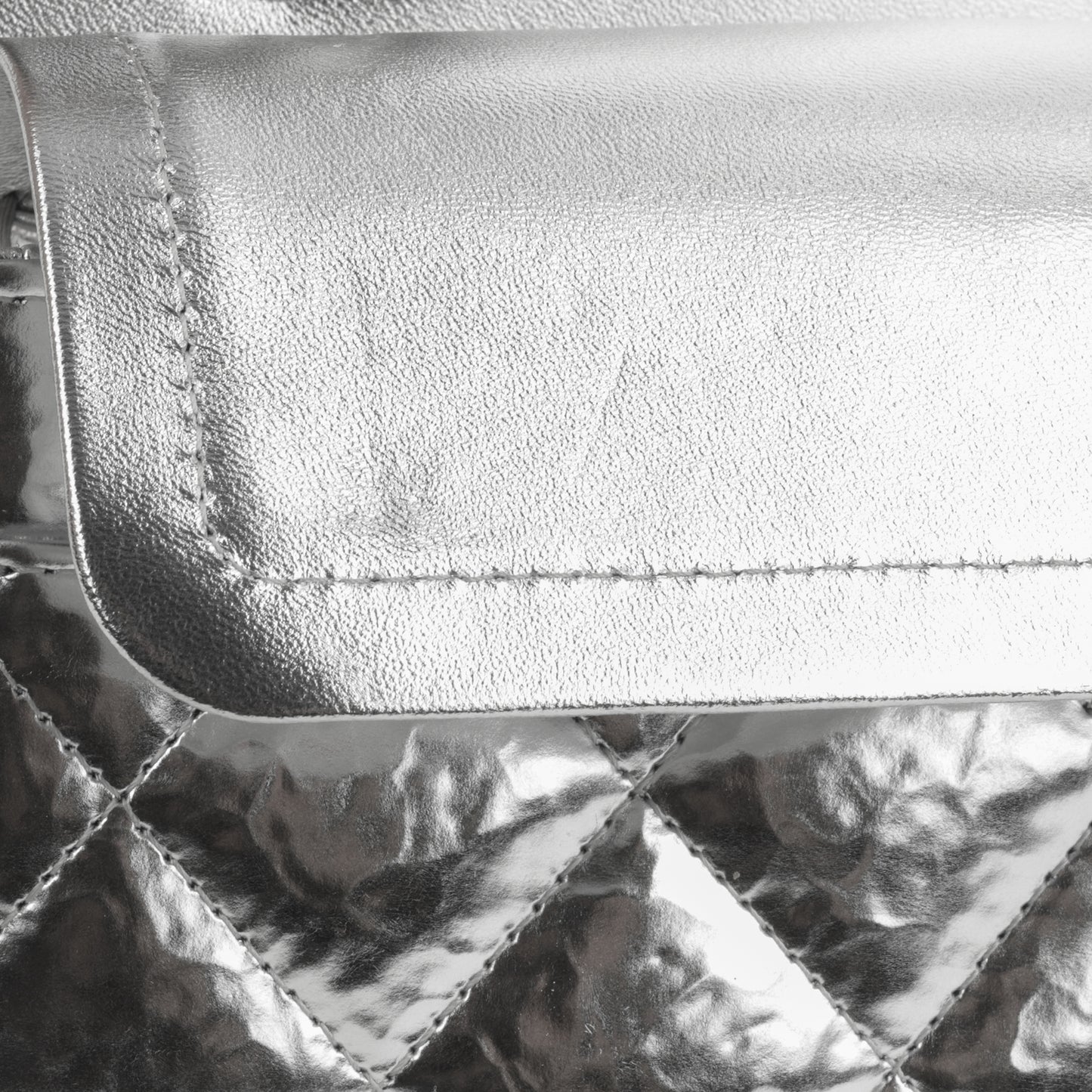 Chanel Classic Flap - Silver Hammered Metallic Calfskin