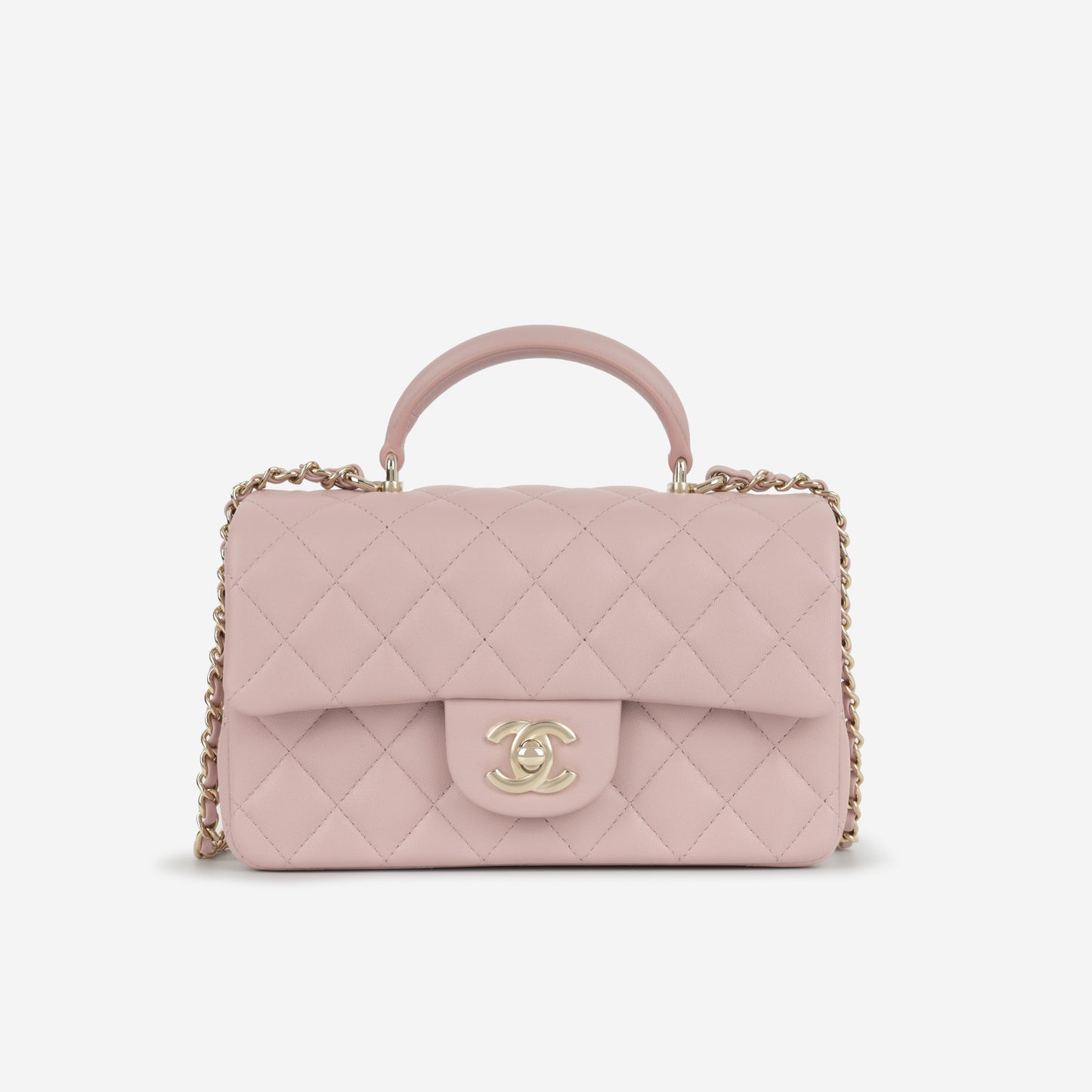 Chanel Mini Rectangular Top Handle - Light Mauve