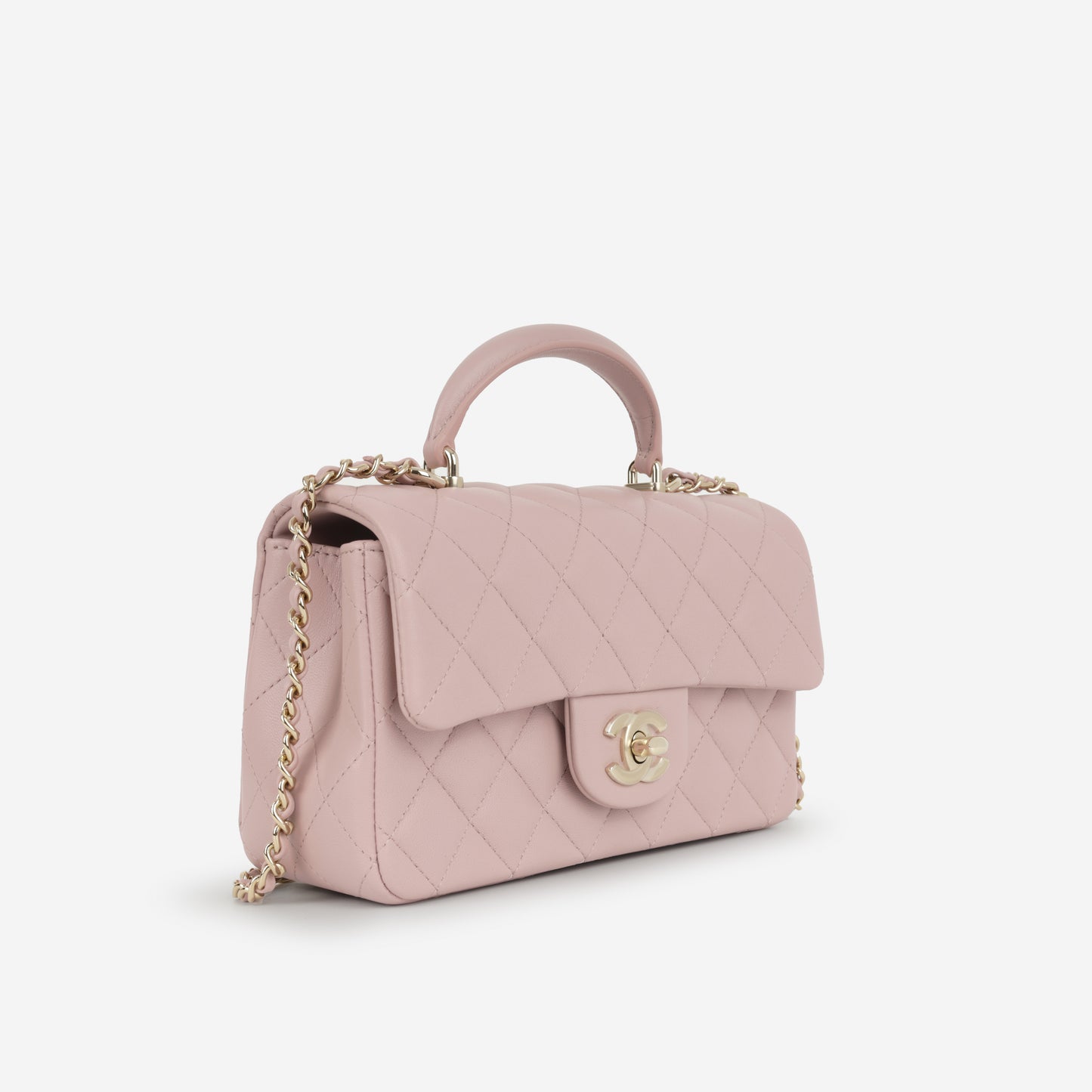 Chanel Mini Rectangular Top Handle - Light Mauve