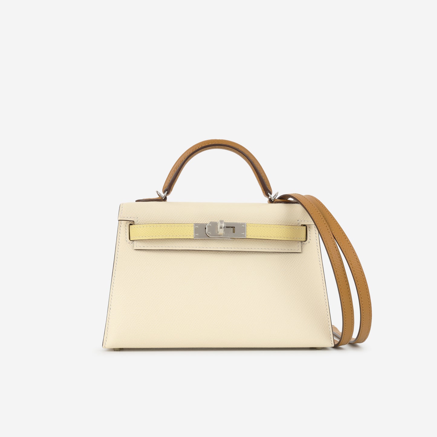 Hermès Mini Kelly - Nata / Jaune Poussin / Sesame