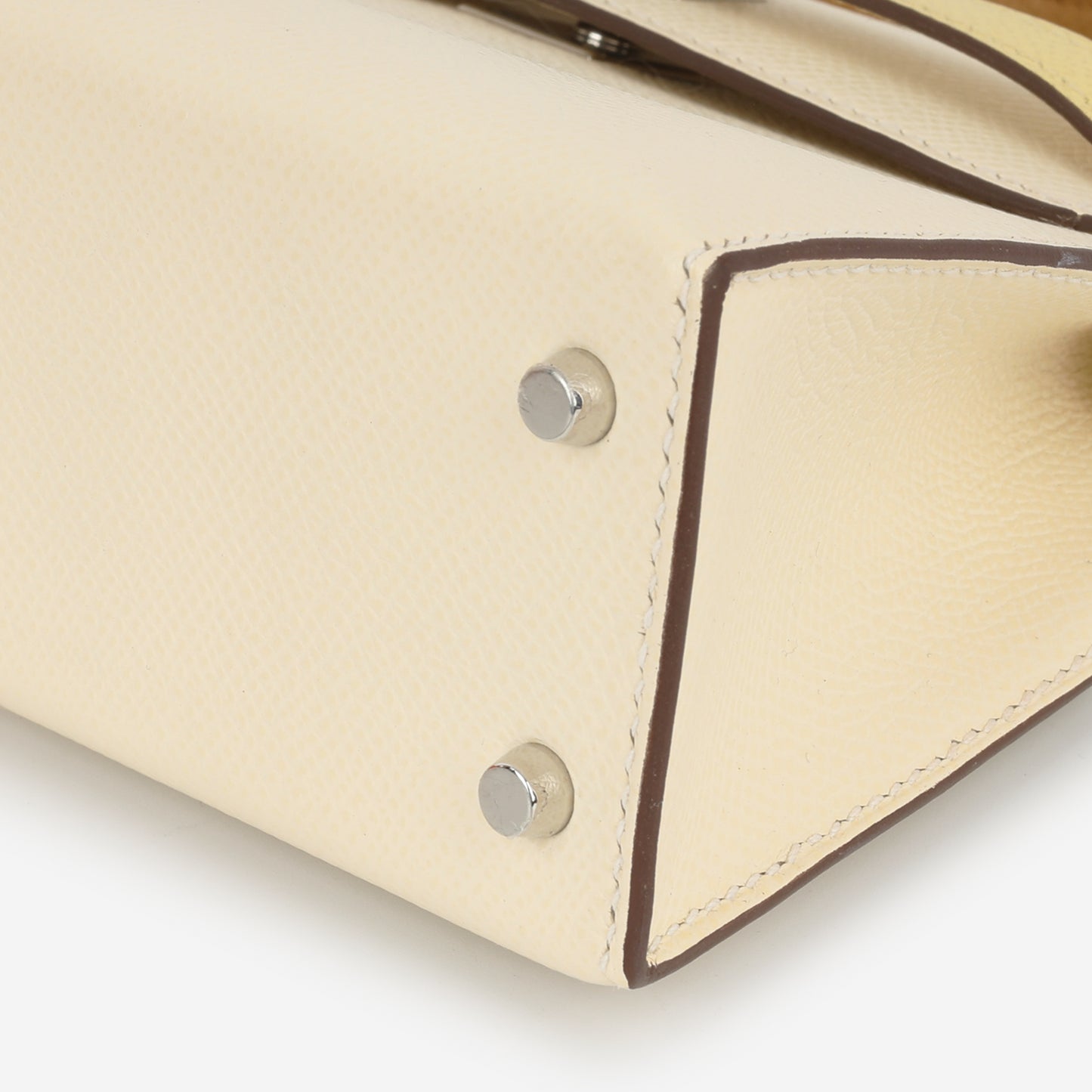 Hermès Mini Kelly - Nata / Jaune Poussin / Sesame