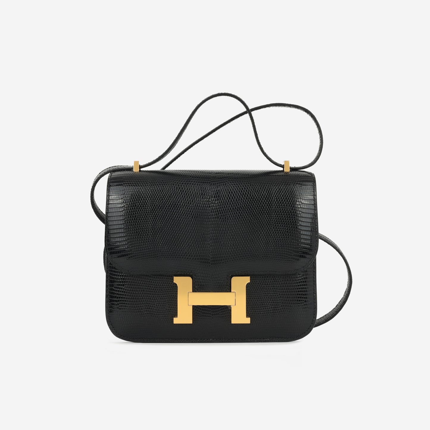 Hermès Constance 18 - Black Salvator Lizard | Gold Hardware