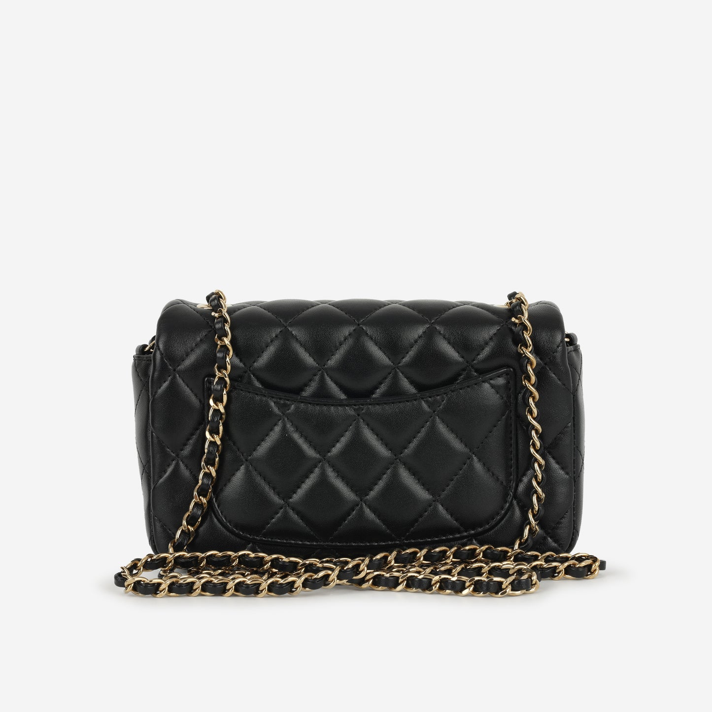Chanel Slim Mini Rectangular - Black Lambskin | Champagne Gold Hardware
