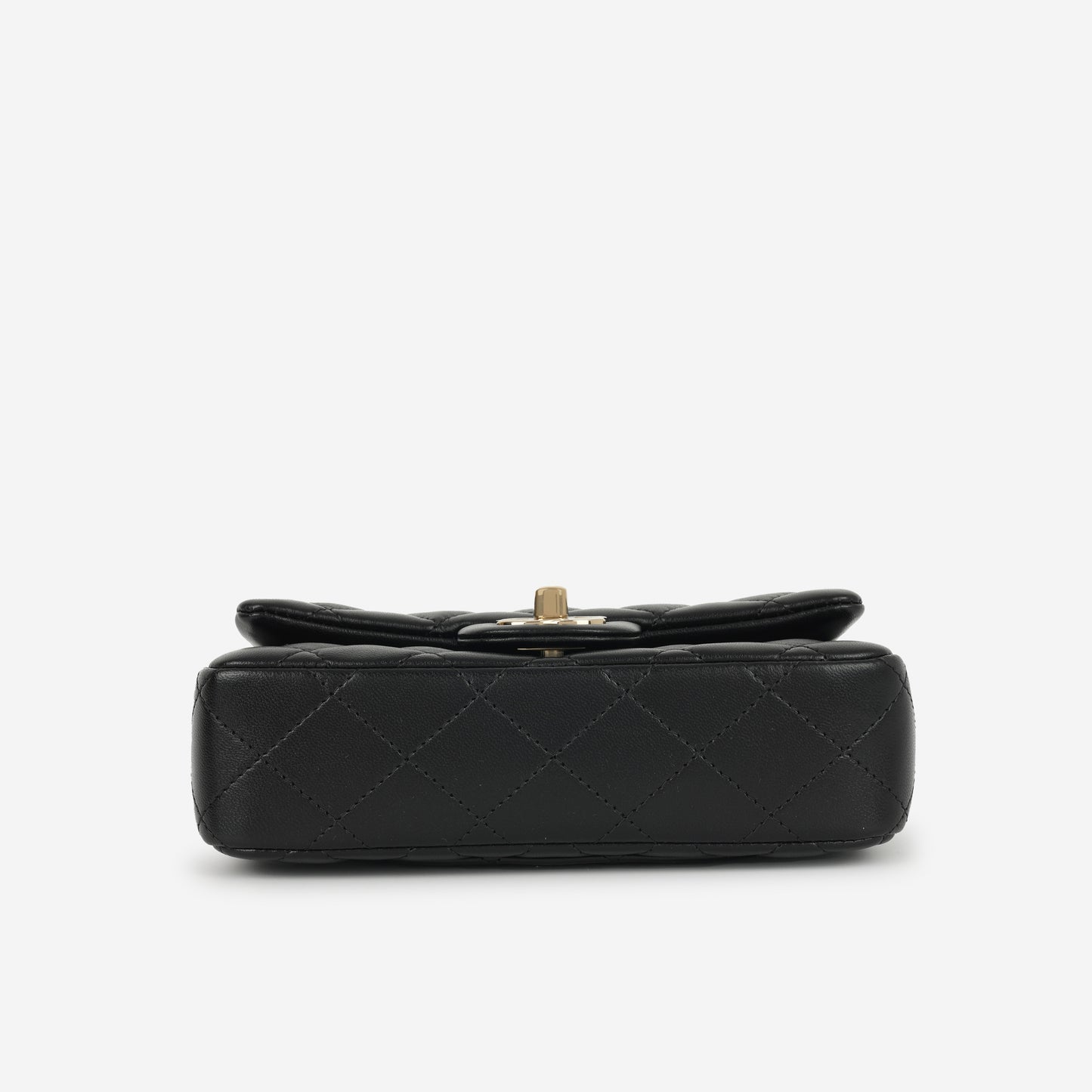 Chanel Slim Mini Rectangular - Black Lambskin | Champagne Gold Hardware