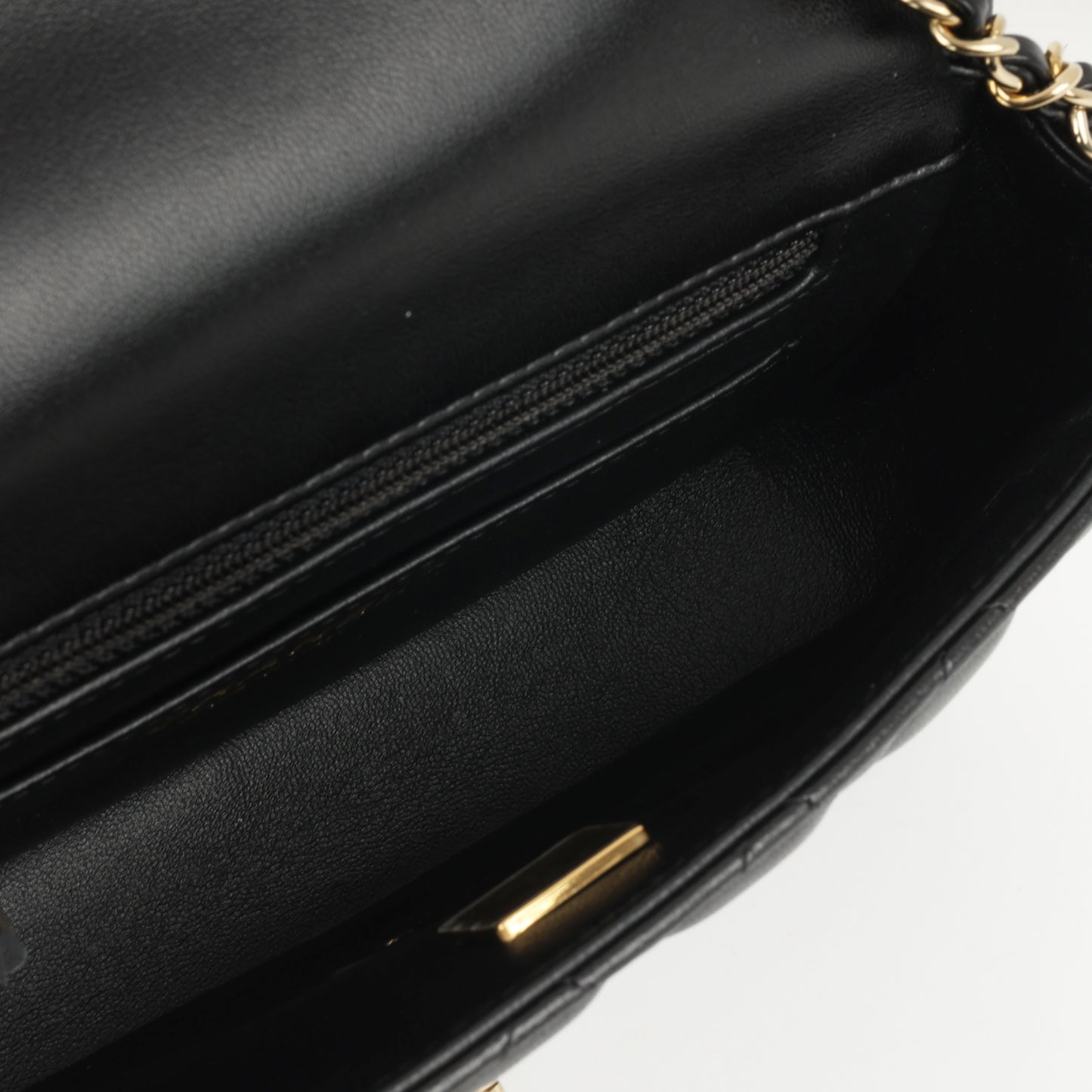 Chanel Slim Mini Rectangular - Black Lambskin | Champagne Gold Hardware