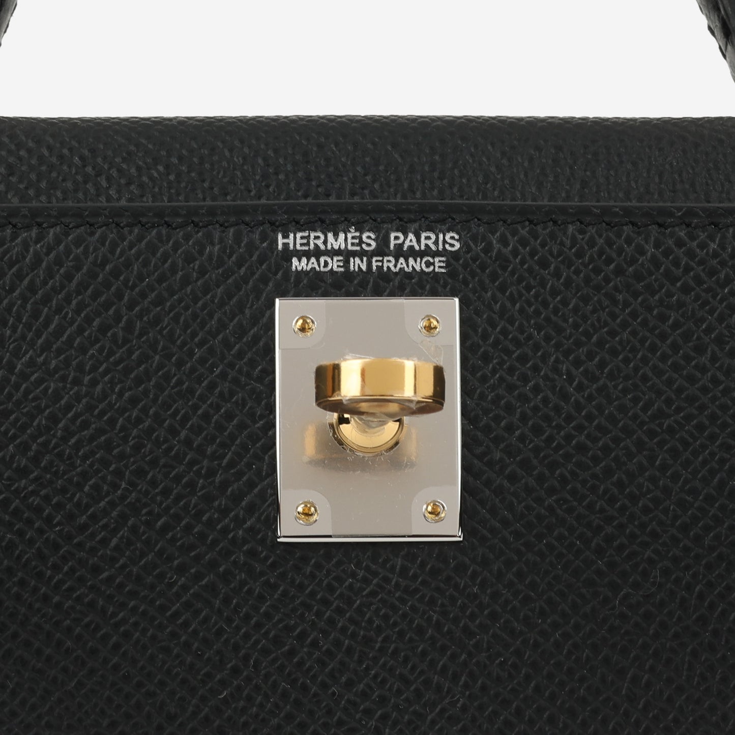 Hermès Mini Kelly - Black Epsom | Electrum Hardware