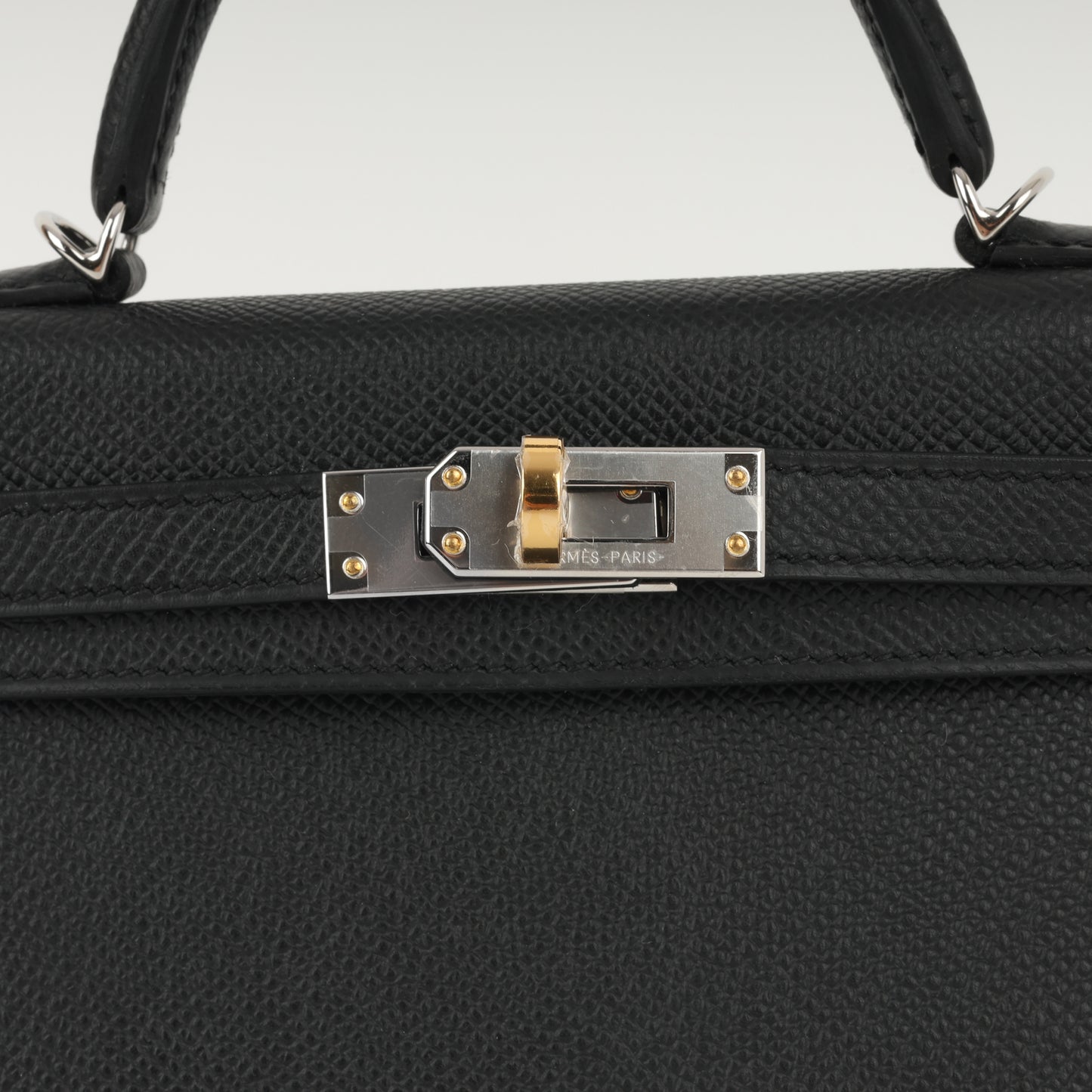 Hermès Mini Kelly - Black Epsom | Electrum Hardware