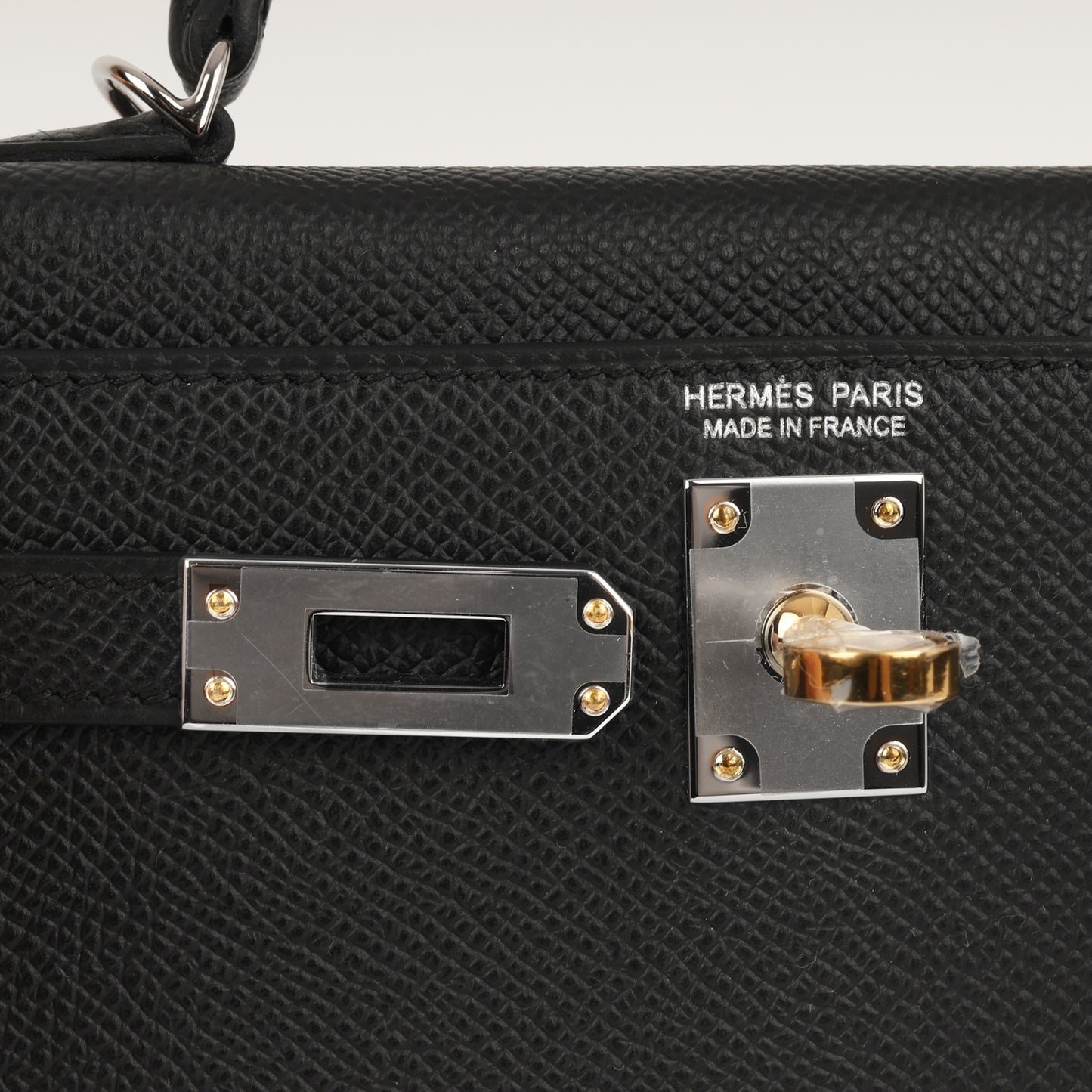 Hermès Mini Kelly - Black Epsom | Electrum Hardware