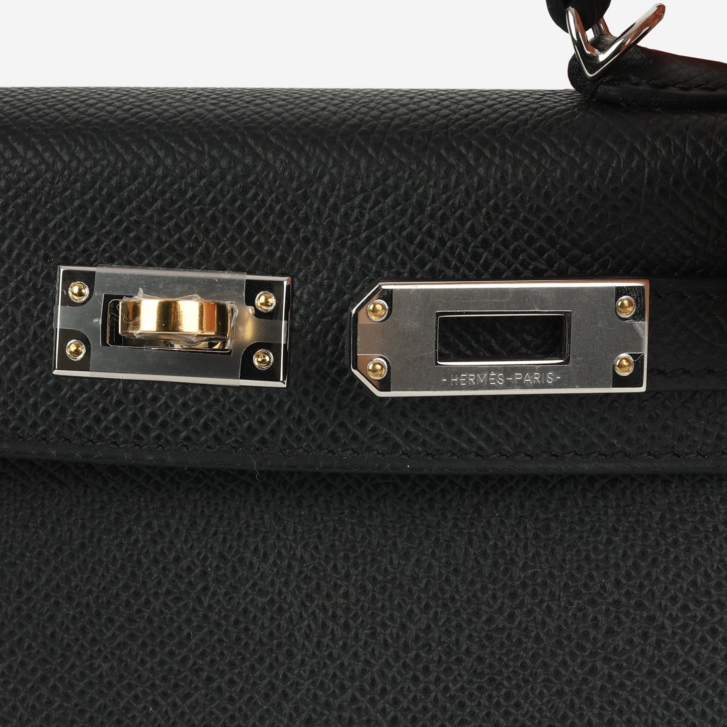 Hermès Mini Kelly - Black Epsom | Electrum Hardware