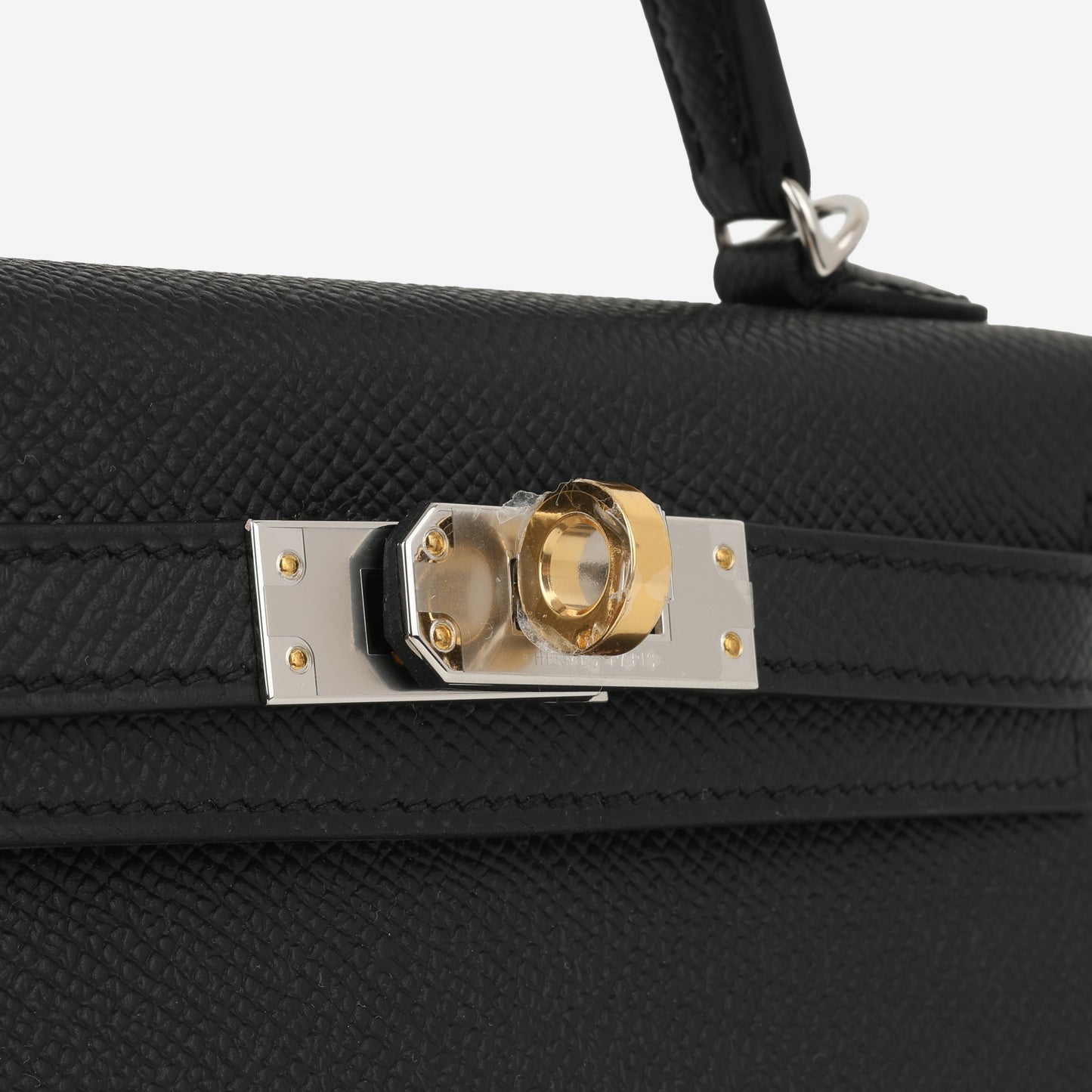 Hermès Mini Kelly - Black Epsom | Electrum Hardware