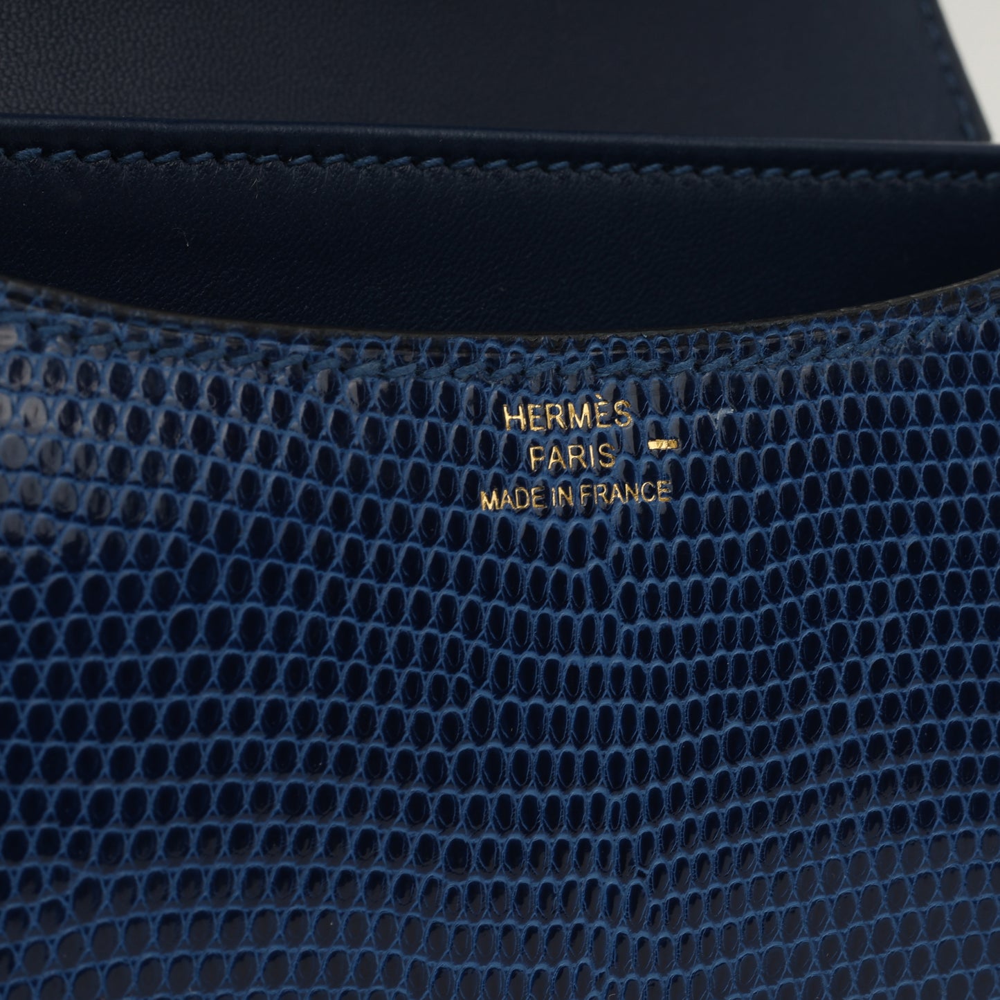 Hermès Constance 18 - Bleu Saphire Varanus Niloticus Lizard
