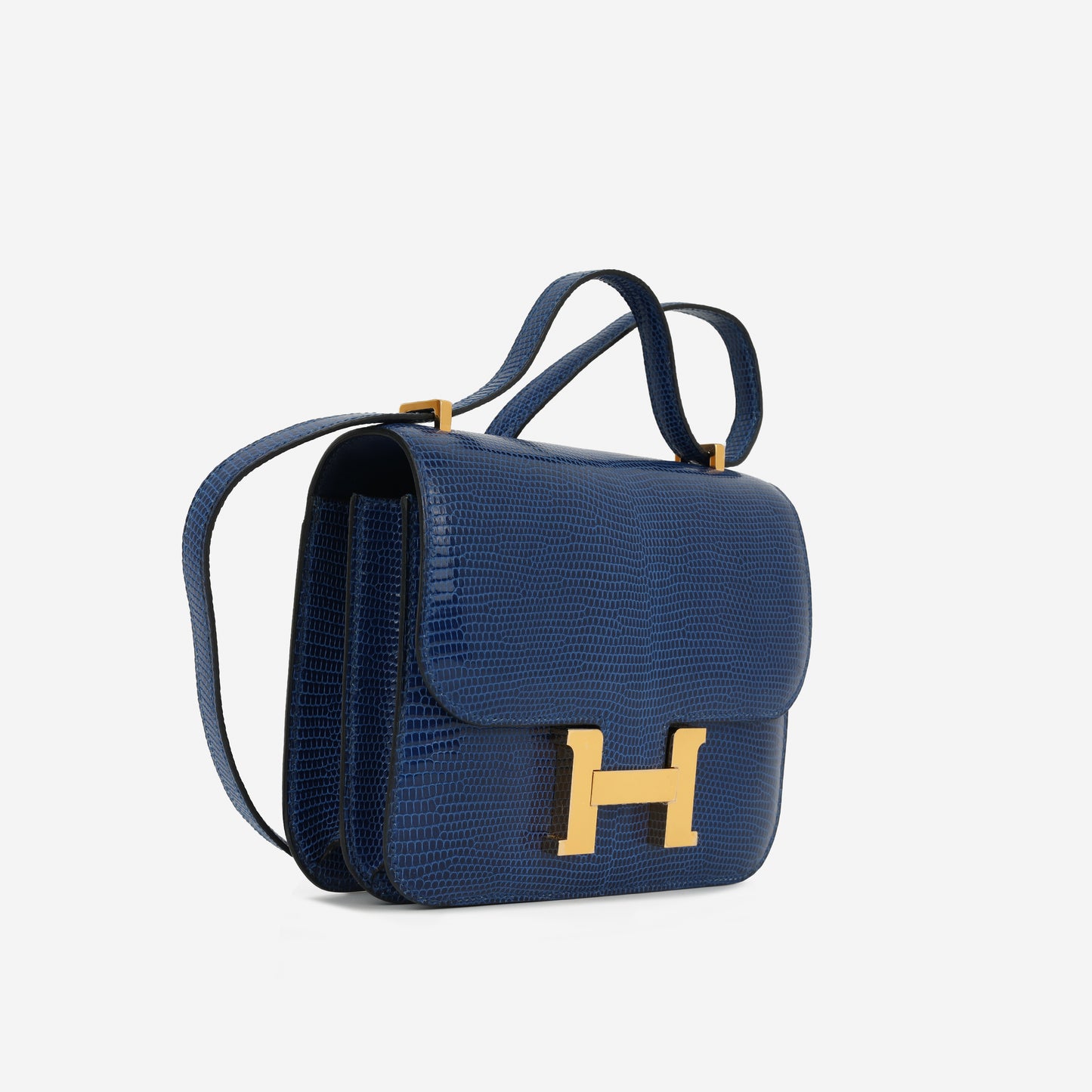 Hermès Constance 18 - Bleu Saphire Varanus Niloticus Lizard