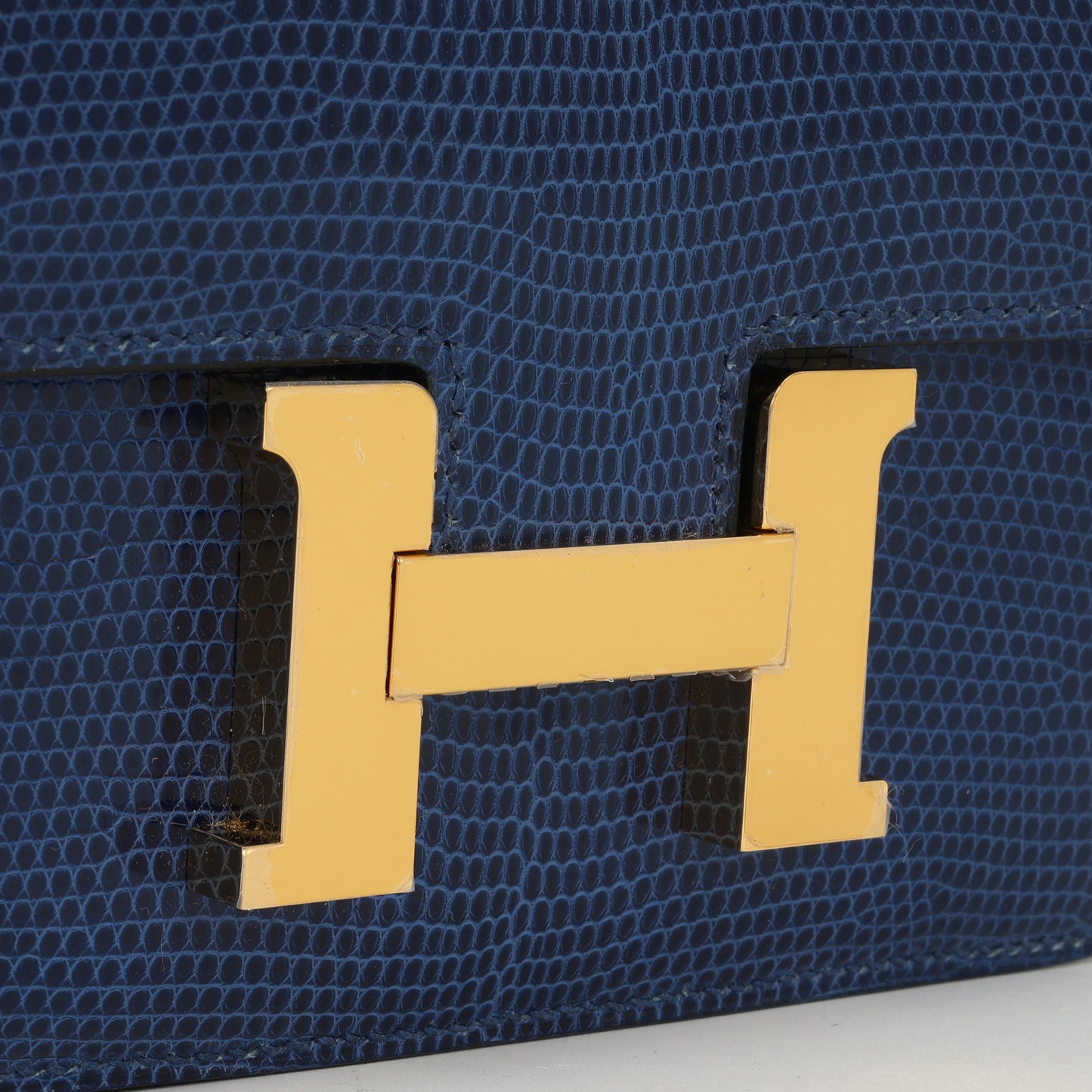 Hermès Constance 18 - Bleu Saphire Varanus Niloticus Lizard