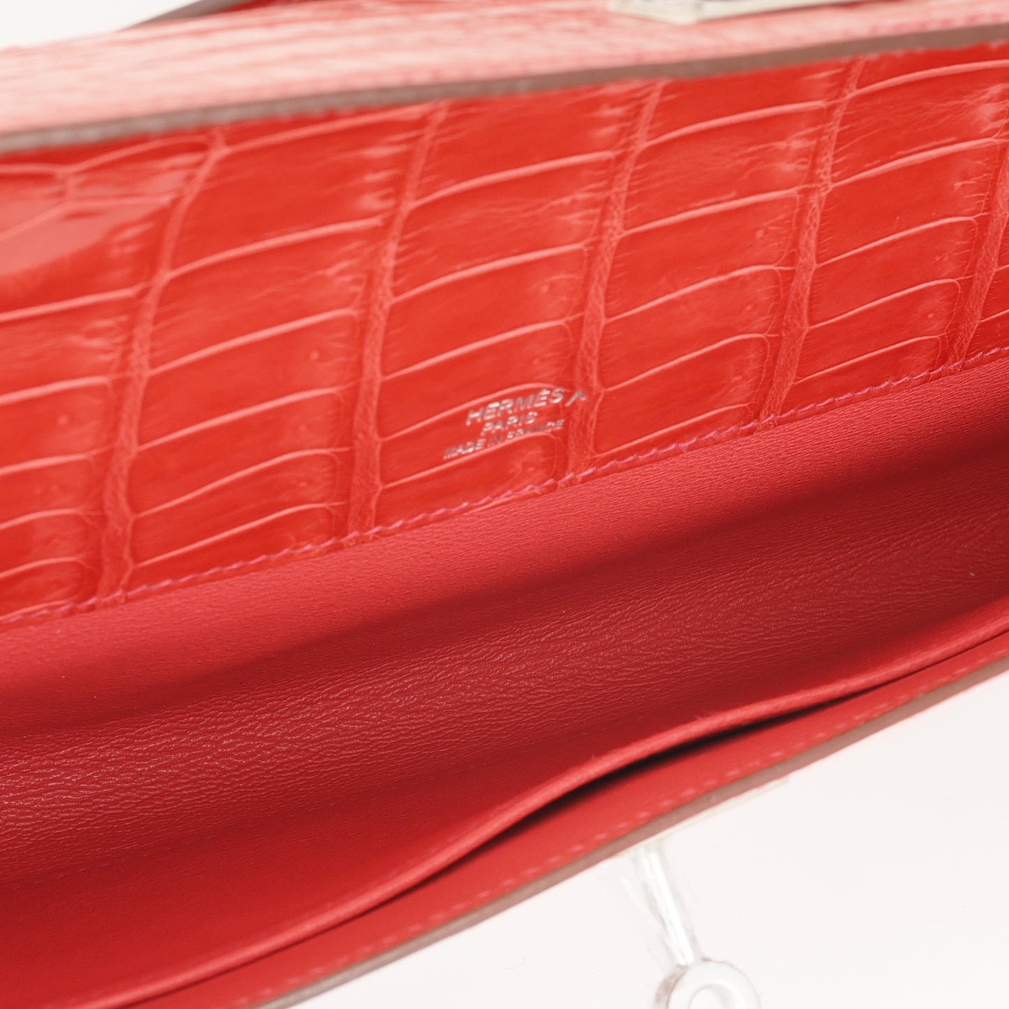 Hermès Kelly Cut - Bougainvillier Crocodile