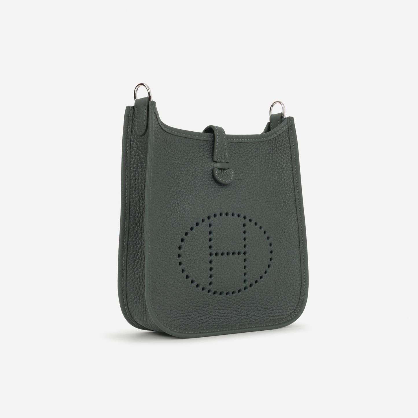 Hermès Evelyne TPM - Vert Mangrove / Gris Pale Strap | Palladium Hardware