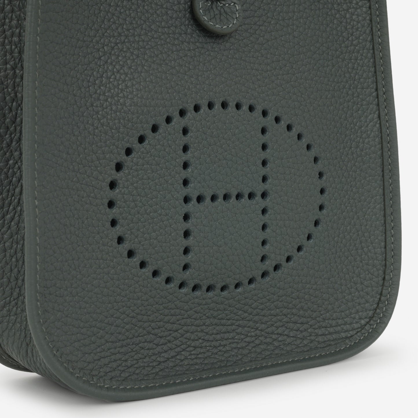 Hermès Evelyne TPM - Vert Mangrove / Gris Pale Strap | Palladium Hardware