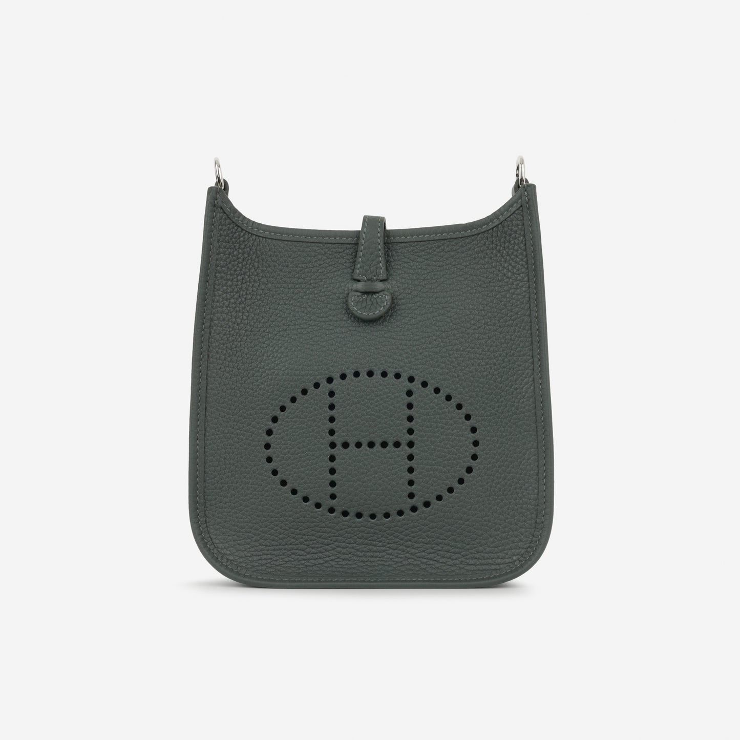 Hermès Evelyne TPM - Vert Mangrove / Gris Pale Strap | Palladium Hardware