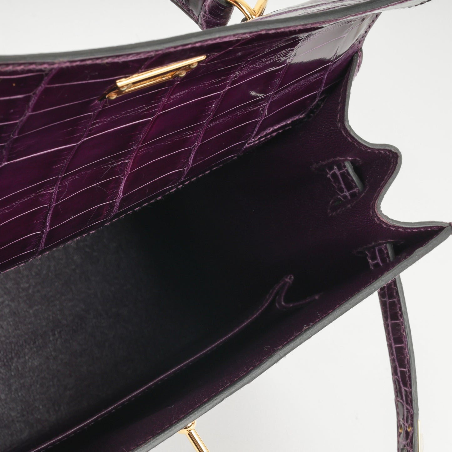 Hermès Kelly 25 - Cassis Crocodile Niloticus | Gold Hardware