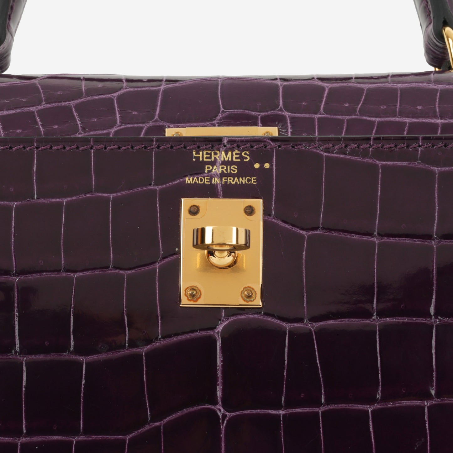 Hermès Kelly 25 - Cassis Crocodile Niloticus | Gold Hardware