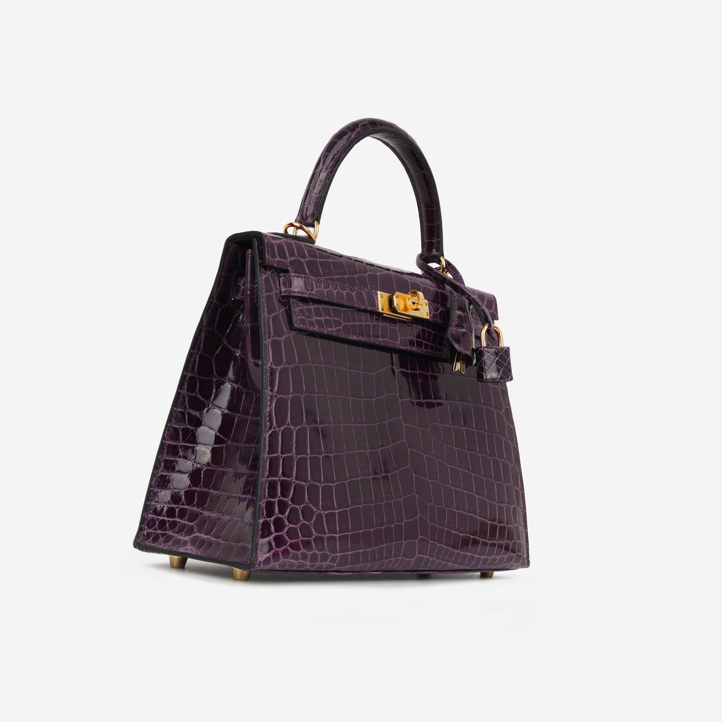 Hermès Kelly 25 - Cassis Crocodile Niloticus | Gold Hardware