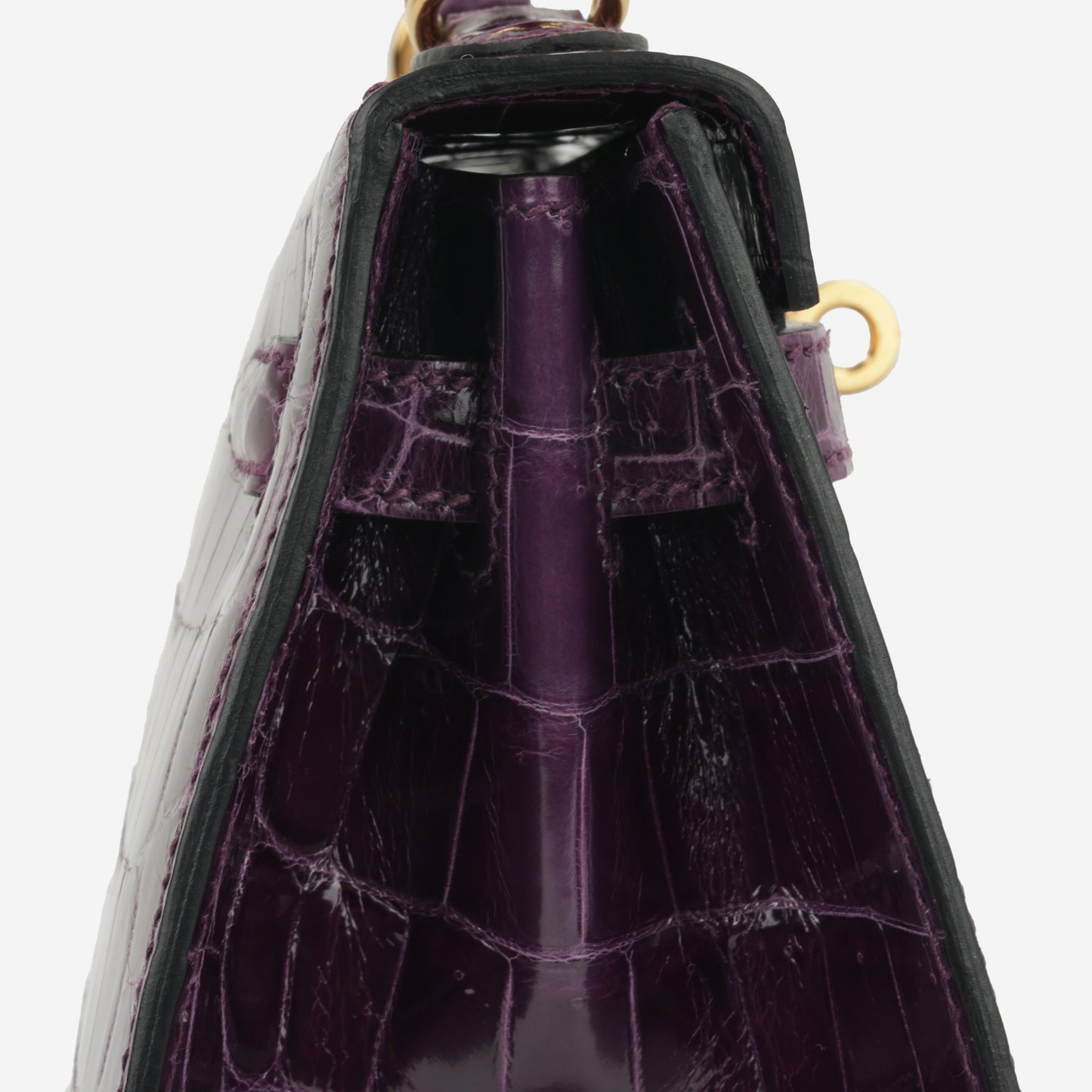 Hermès Kelly 25 - Cassis Crocodile Niloticus | Gold Hardware