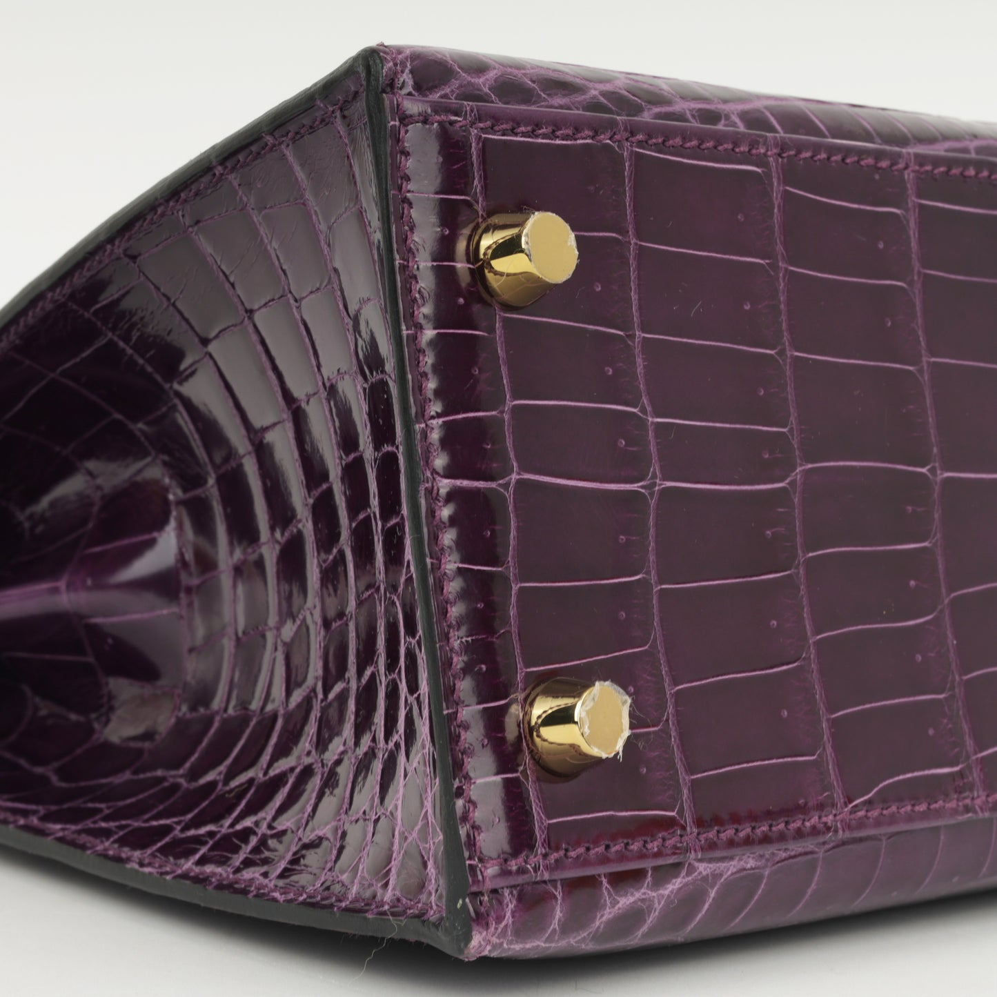 Hermès Kelly 25 - Cassis Crocodile Niloticus | Gold Hardware