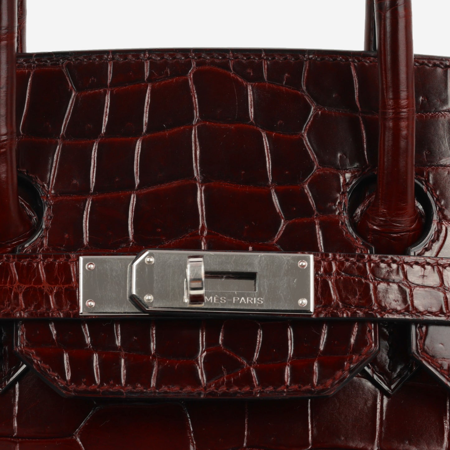 Birkin 35 - Bordeaux Crocodile Porosus