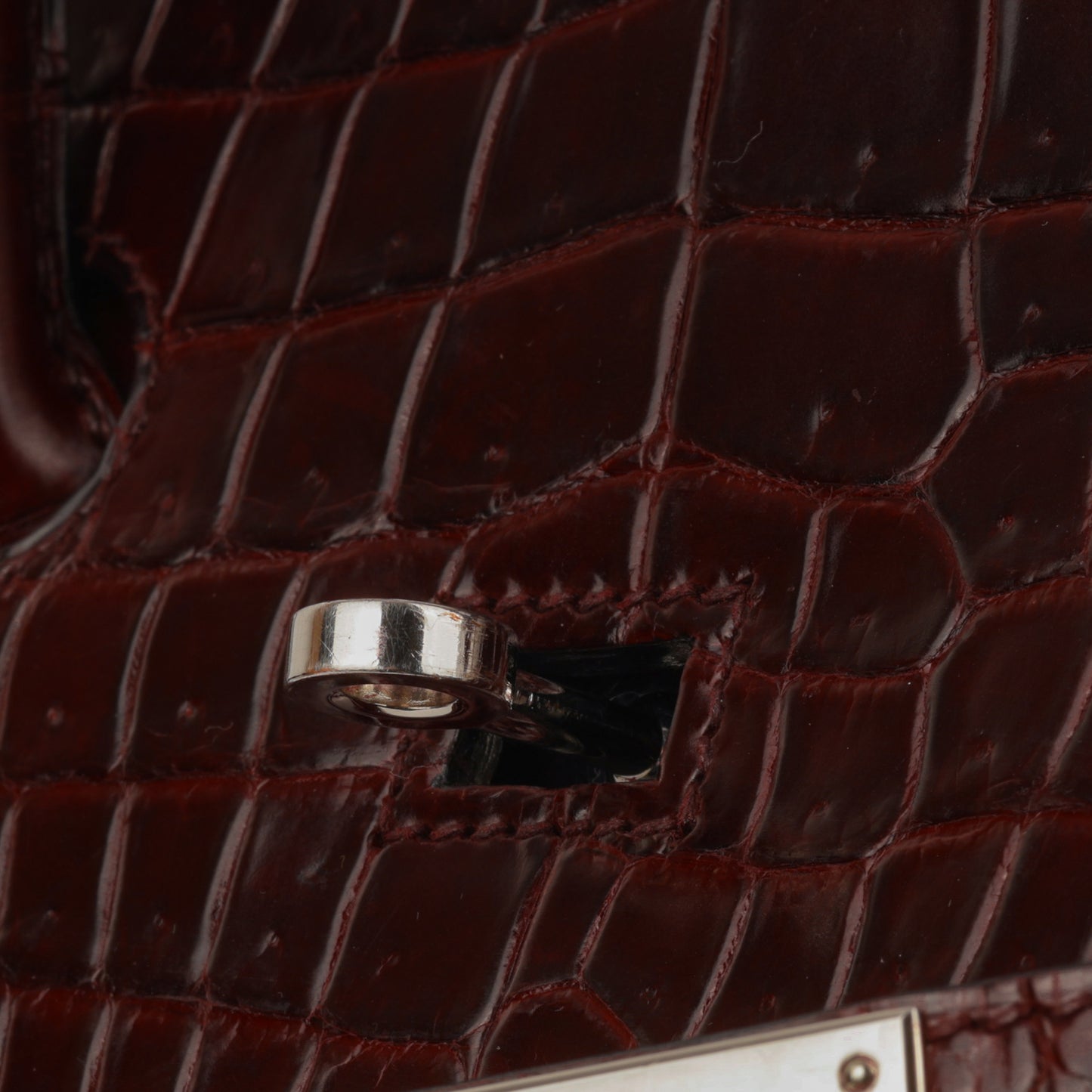Birkin 35 - Bordeaux Crocodile Porosus