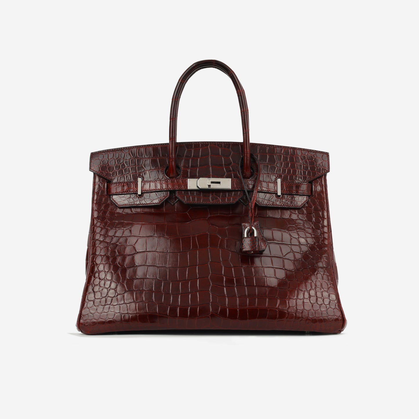 Birkin 35 - Bordeaux Crocodile Porosus