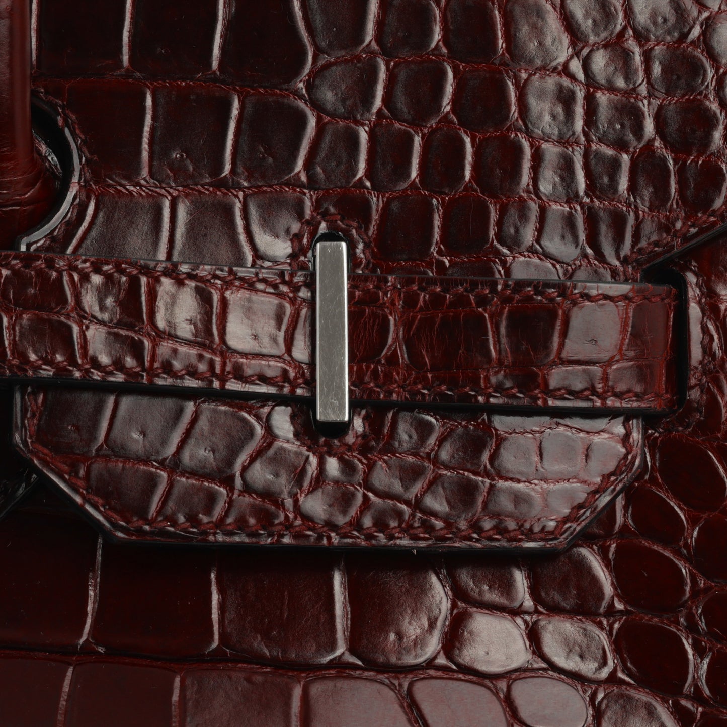 Birkin 35 - Bordeaux Crocodile Porosus
