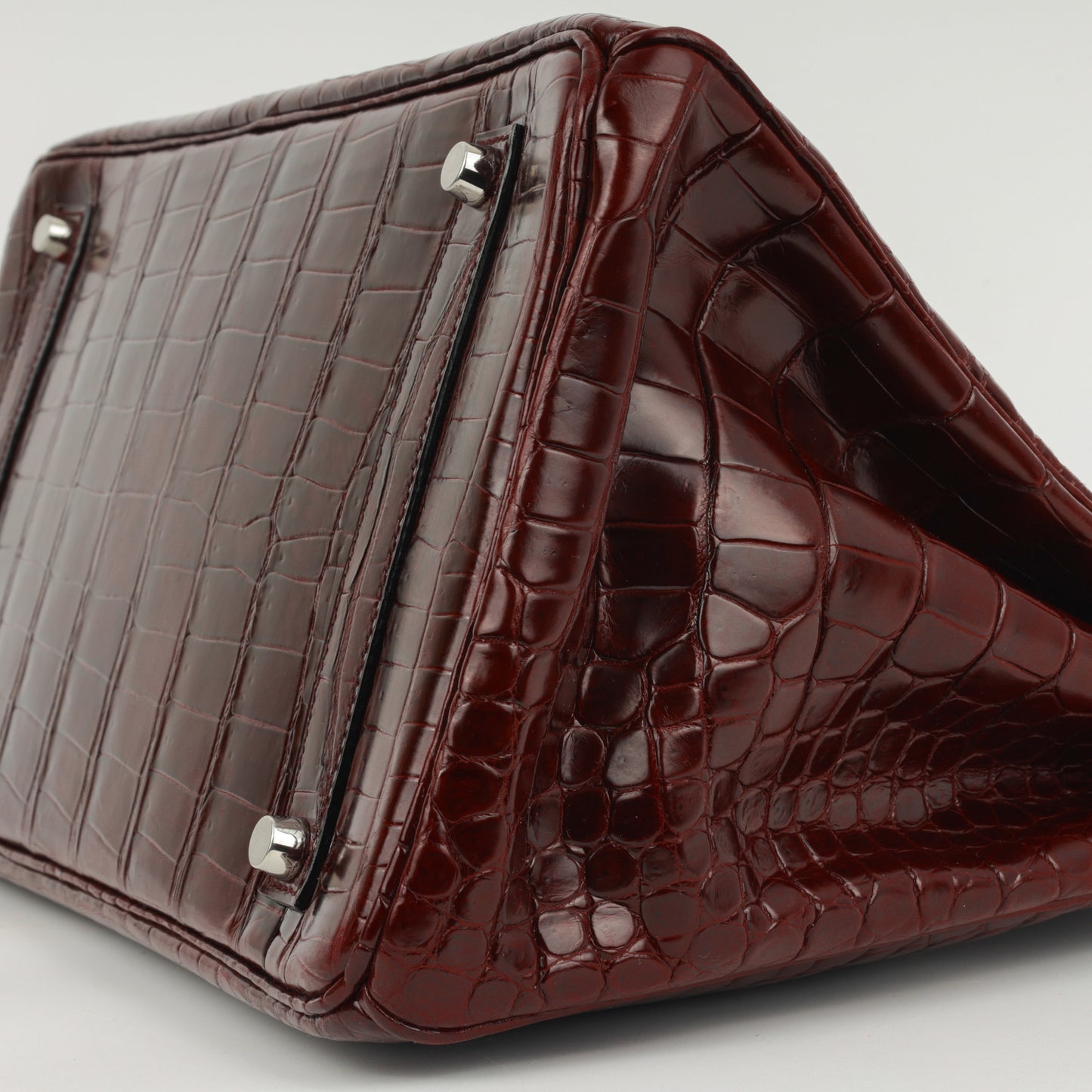 Birkin 35 - Bordeaux Crocodile Porosus