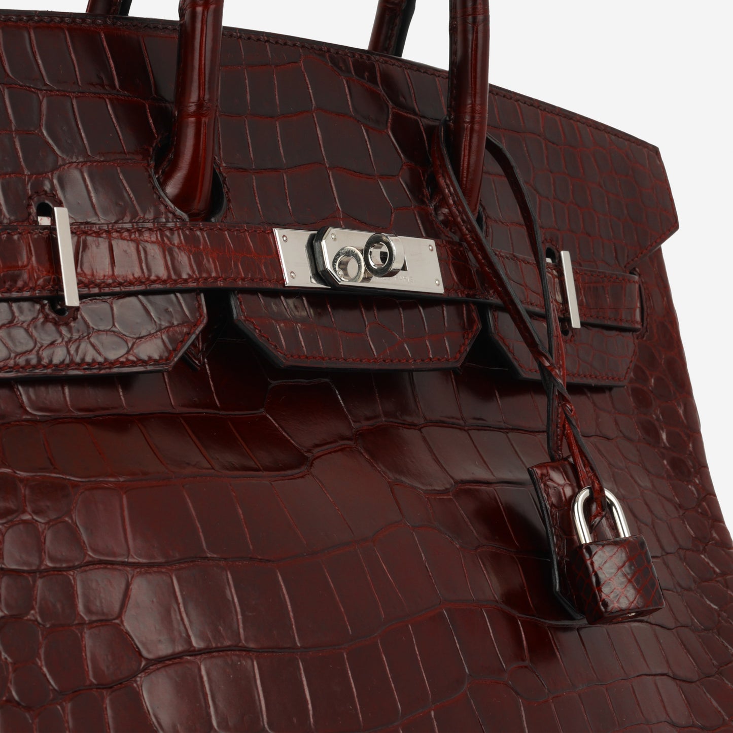 Birkin 35 - Bordeaux Crocodile Porosus