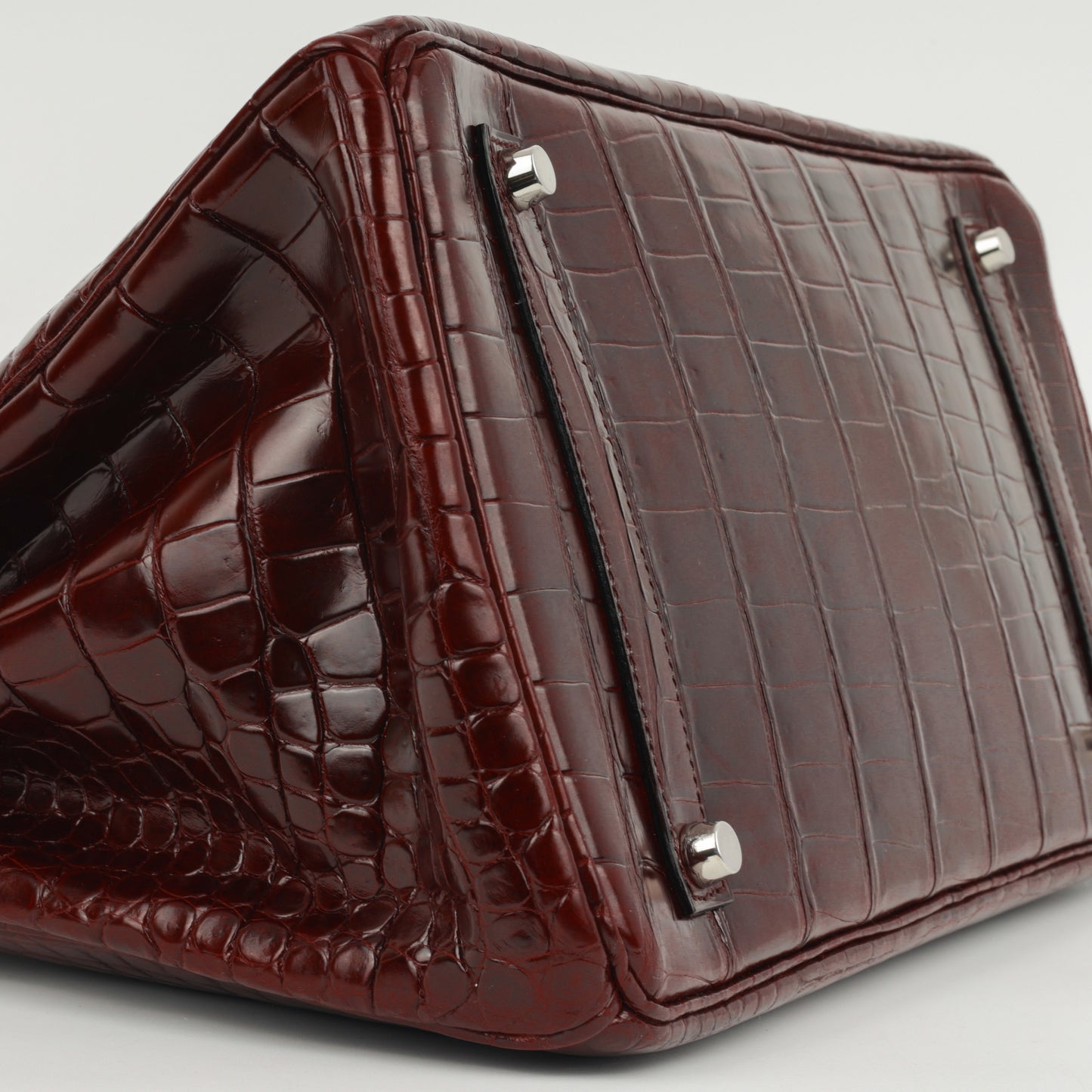 Birkin 35 - Bordeaux Crocodile Porosus