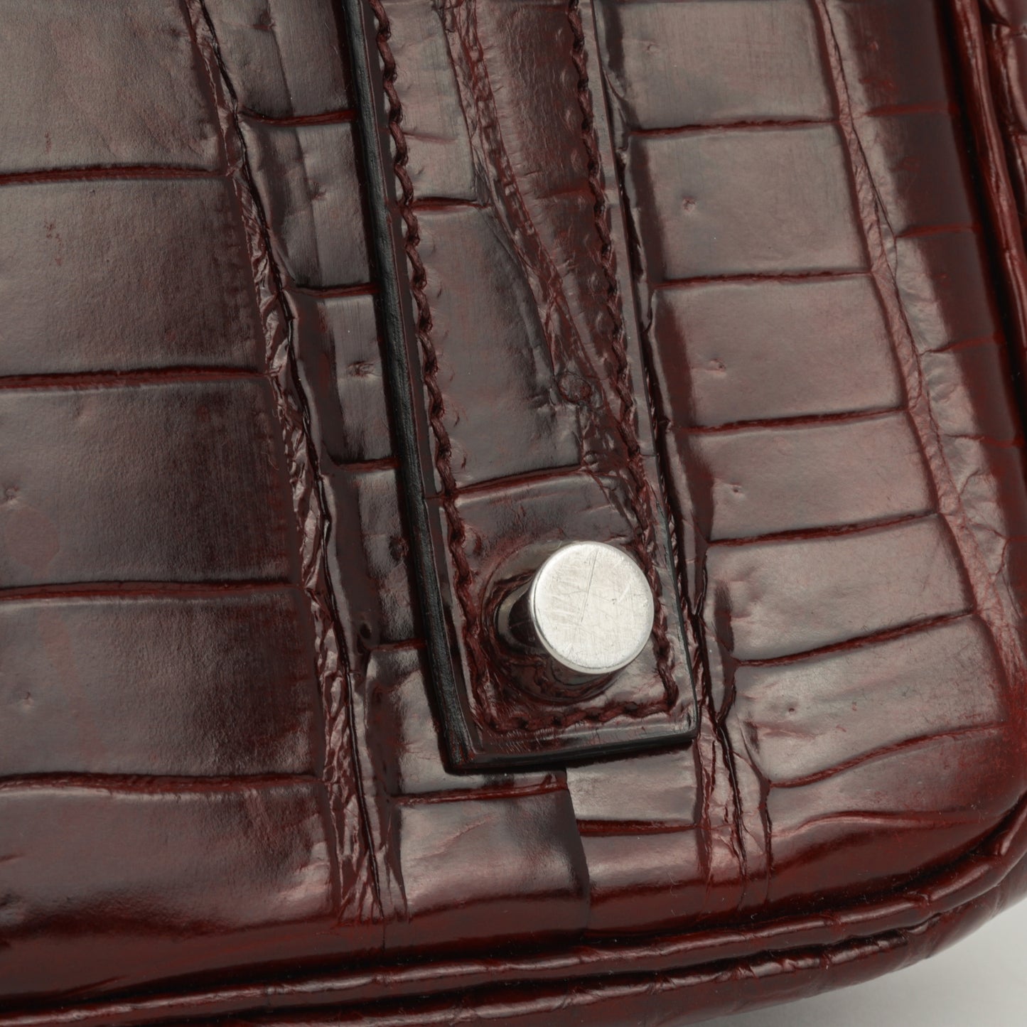 Birkin 35 - Bordeaux Crocodile Porosus