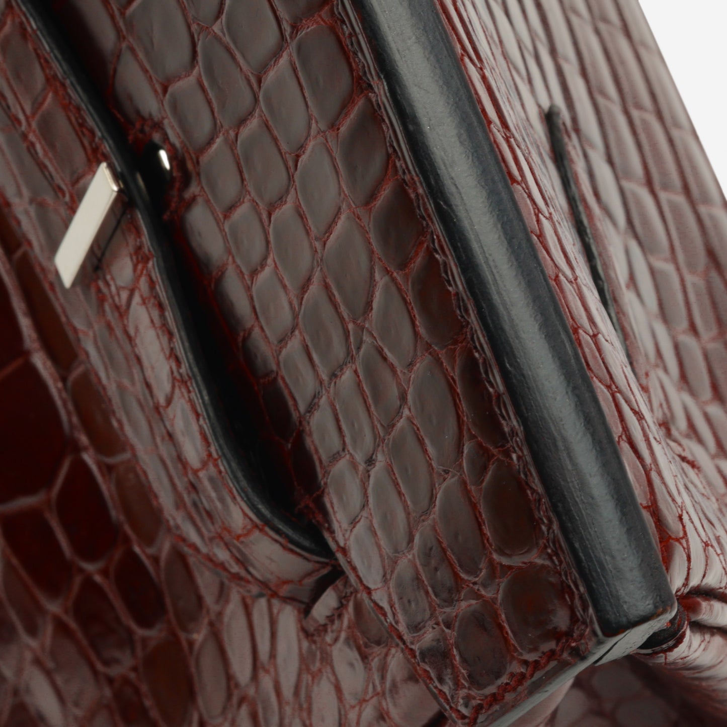 Birkin 35 - Bordeaux Crocodile Porosus