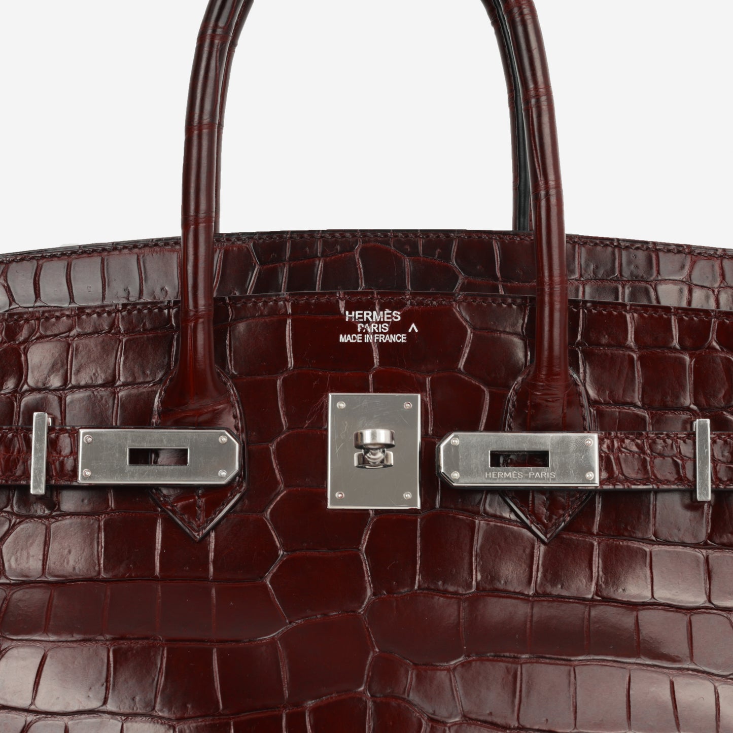 Birkin 35 - Bordeaux Crocodile Porosus