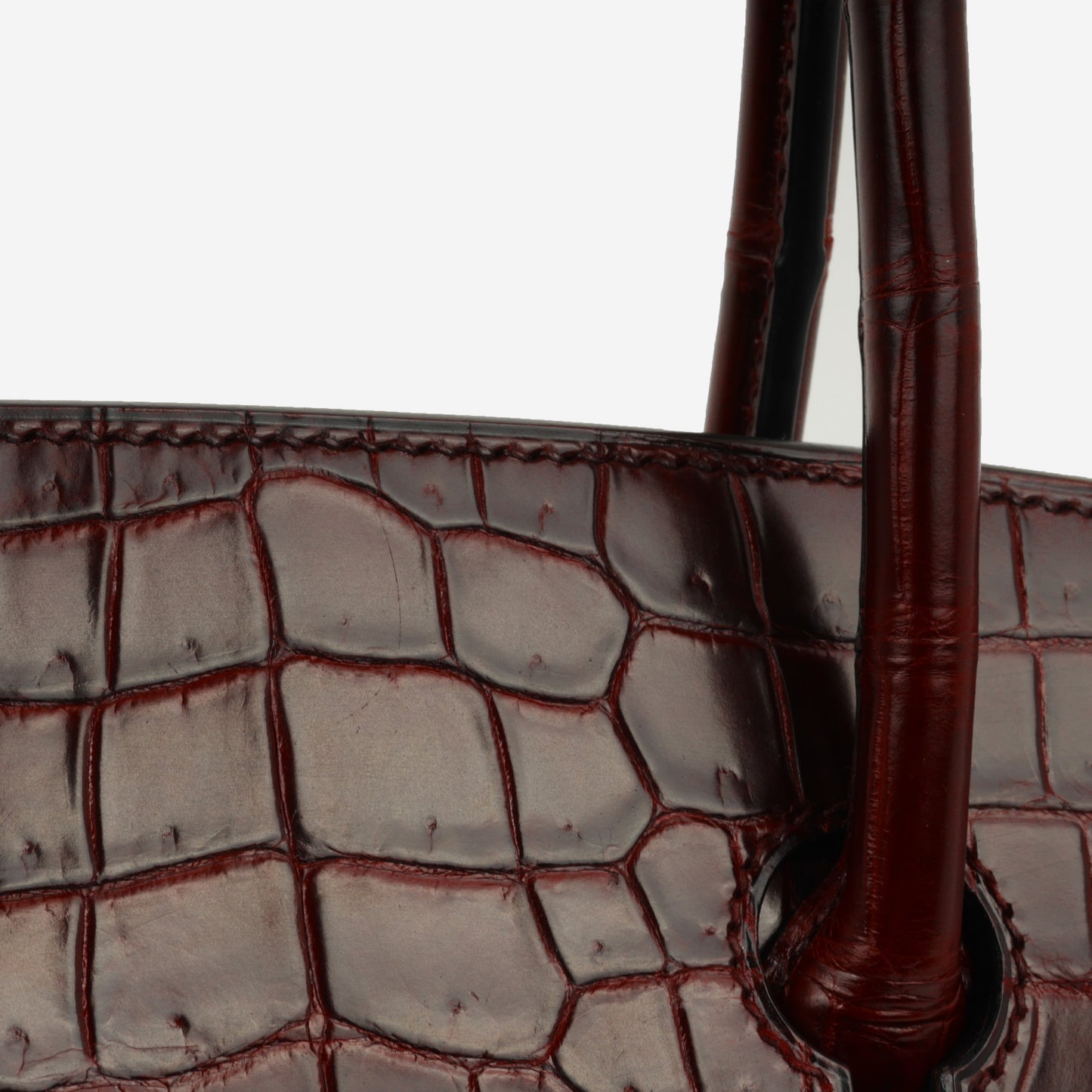 Birkin 35 - Bordeaux Crocodile Porosus