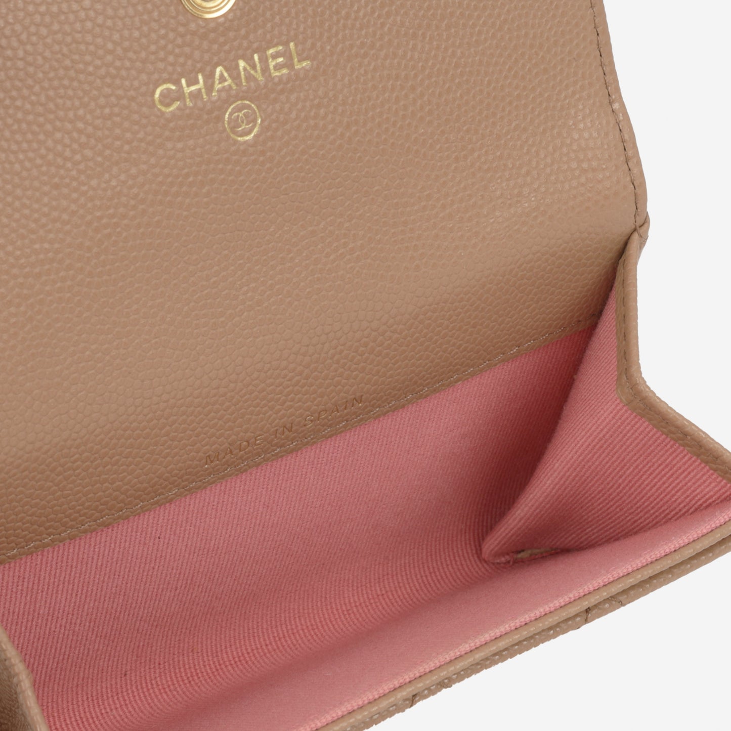 Chanel CC Card Holder - Caramel Caviar GHW | Gold Hardware