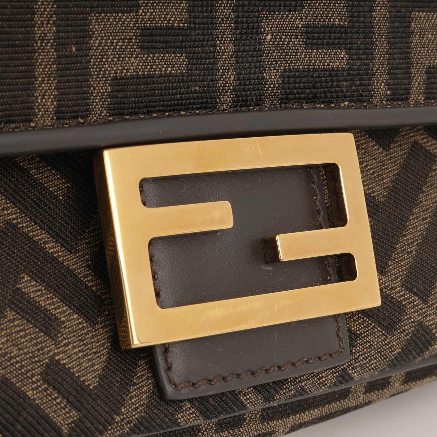 Fendi Midi Chain Baguette - FF Jacquard Monogram | Gold Hardware