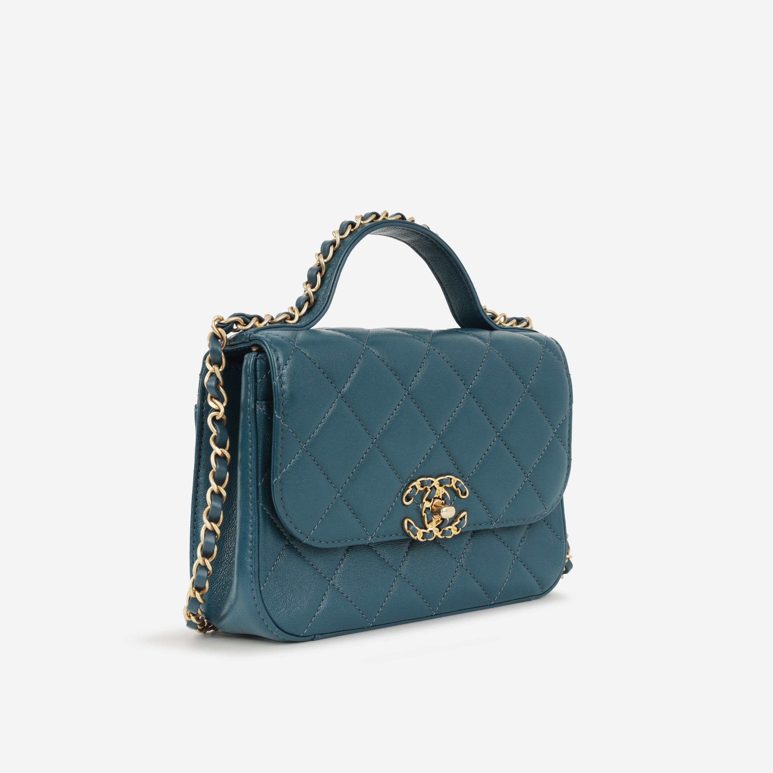 Chanel Infinity Top Handle Bag – Slate Blue Calfskin GHW | Bagista