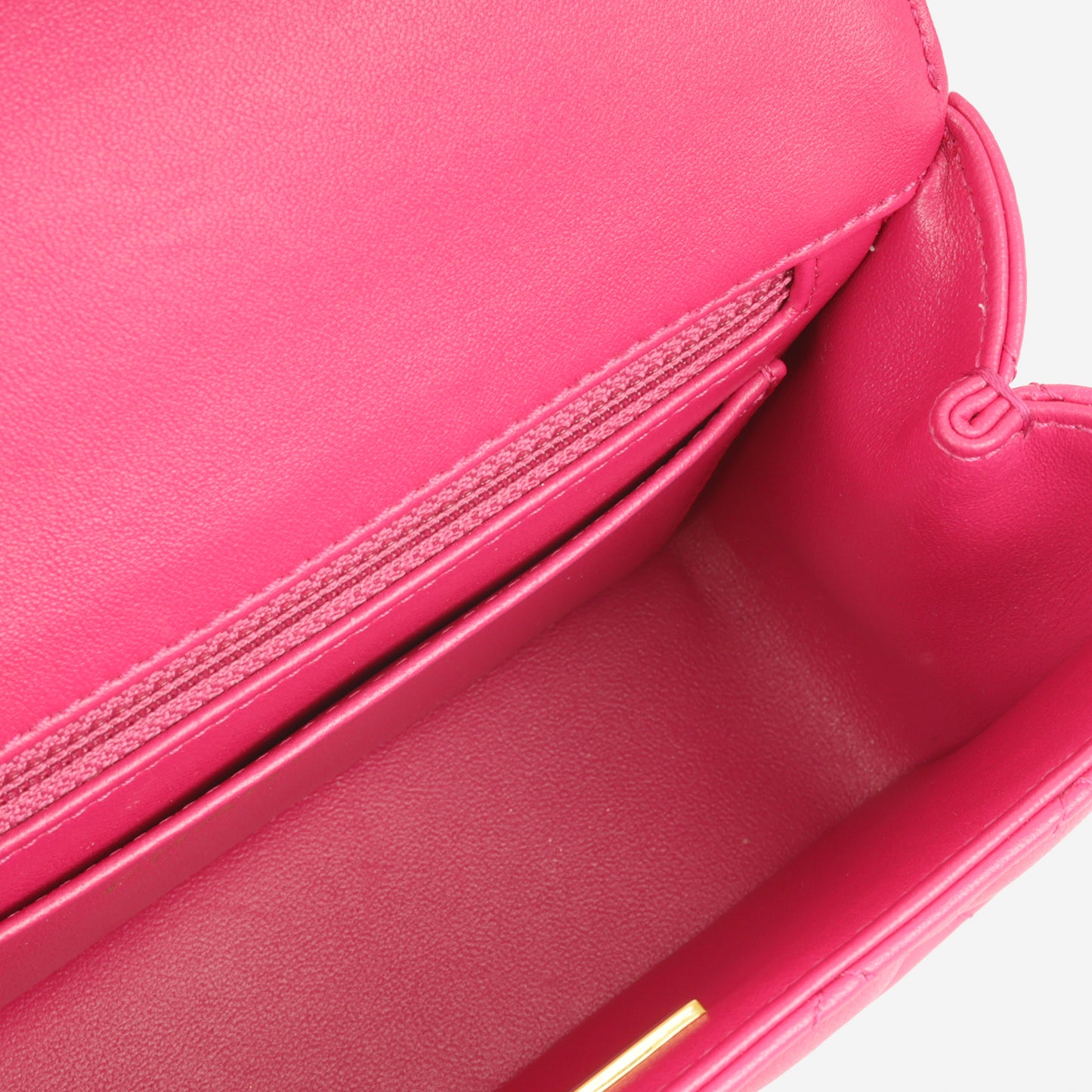 Chanel Mini Strass Top Handle Flap - Fuchsia Lambskin | Champagne Gold