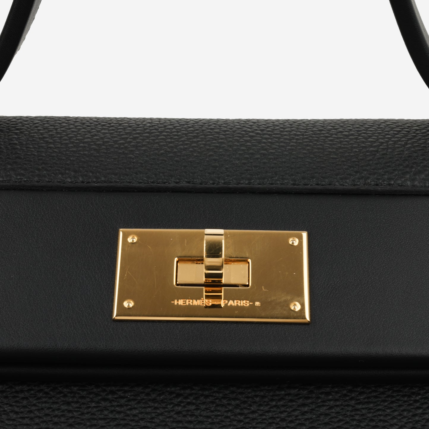 Hermés 24/24 35 - Noir Togo / Swift Leather | Gold Hardware