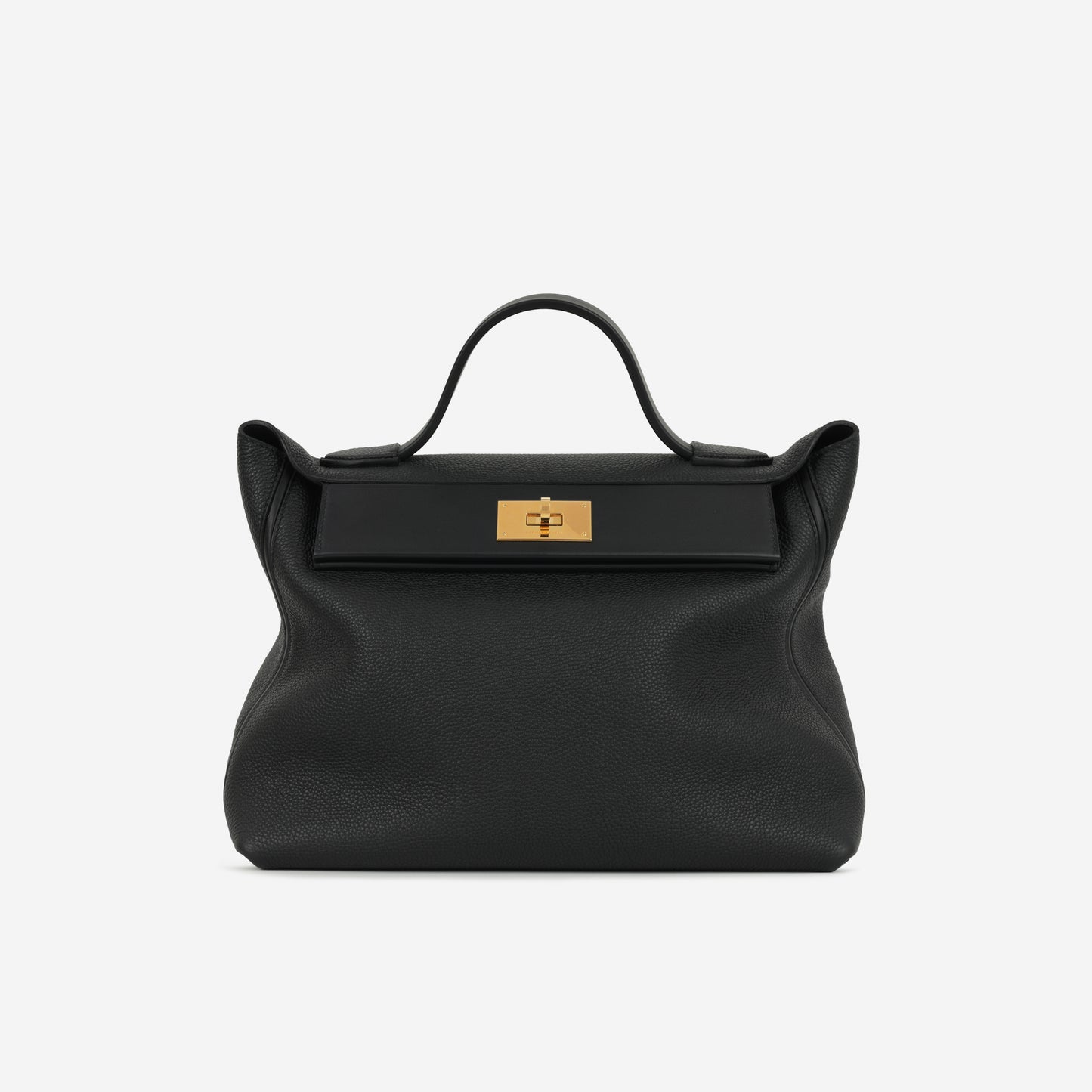 Hermés 24/24 35 - Noir Togo / Swift Leather | Gold Hardware