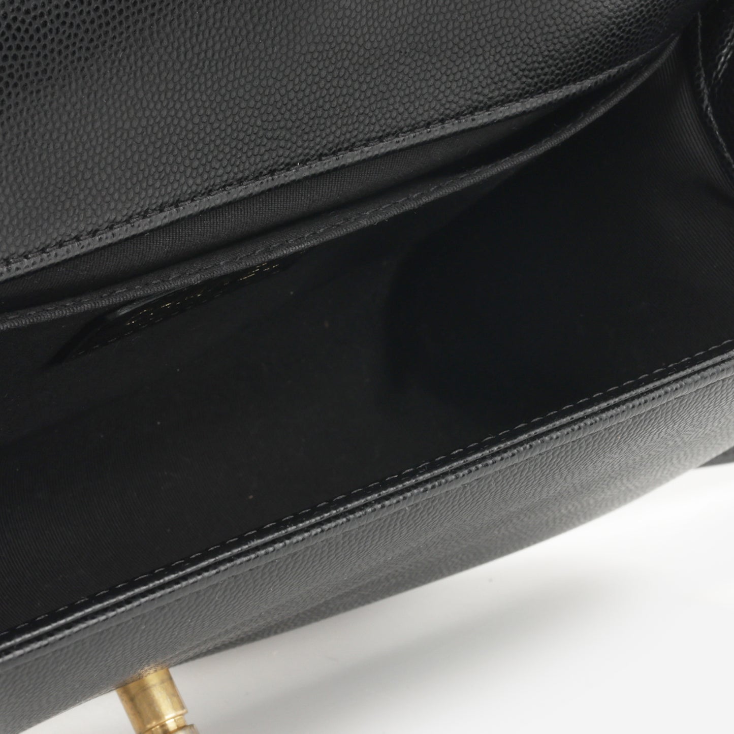 Chanel Old Medium Boy Bag - Black Caviar | Gold Hardware